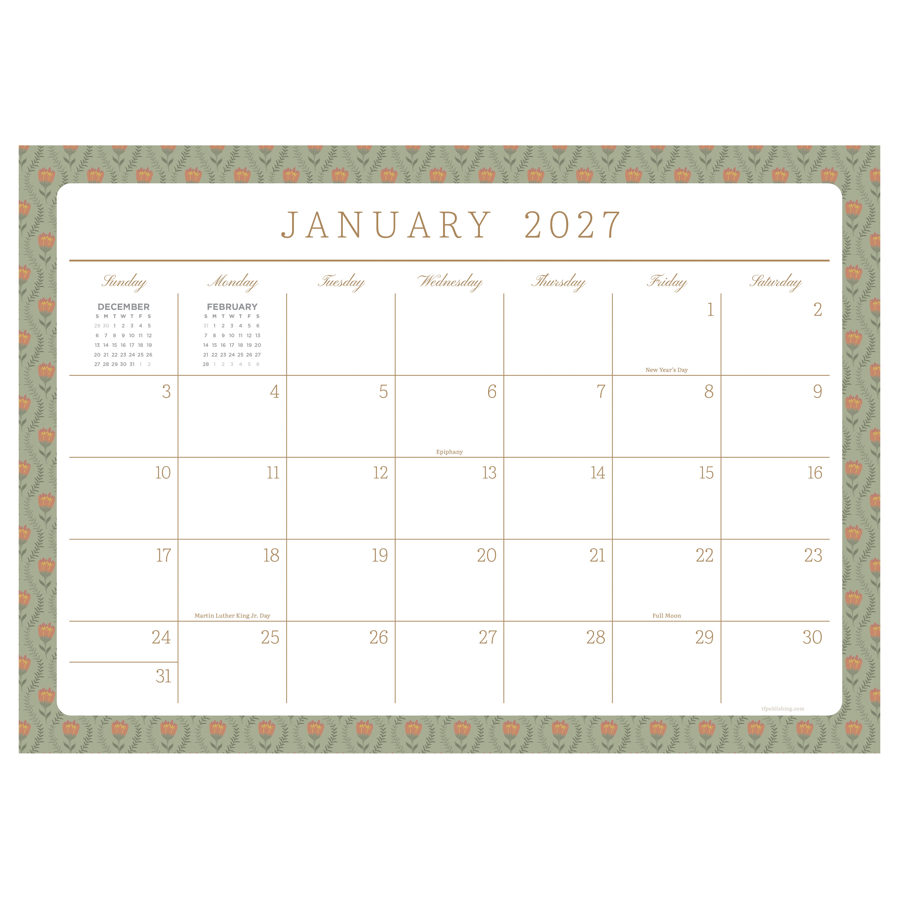 2027 Artisan Legacy - Medium Desk Pad Calendar