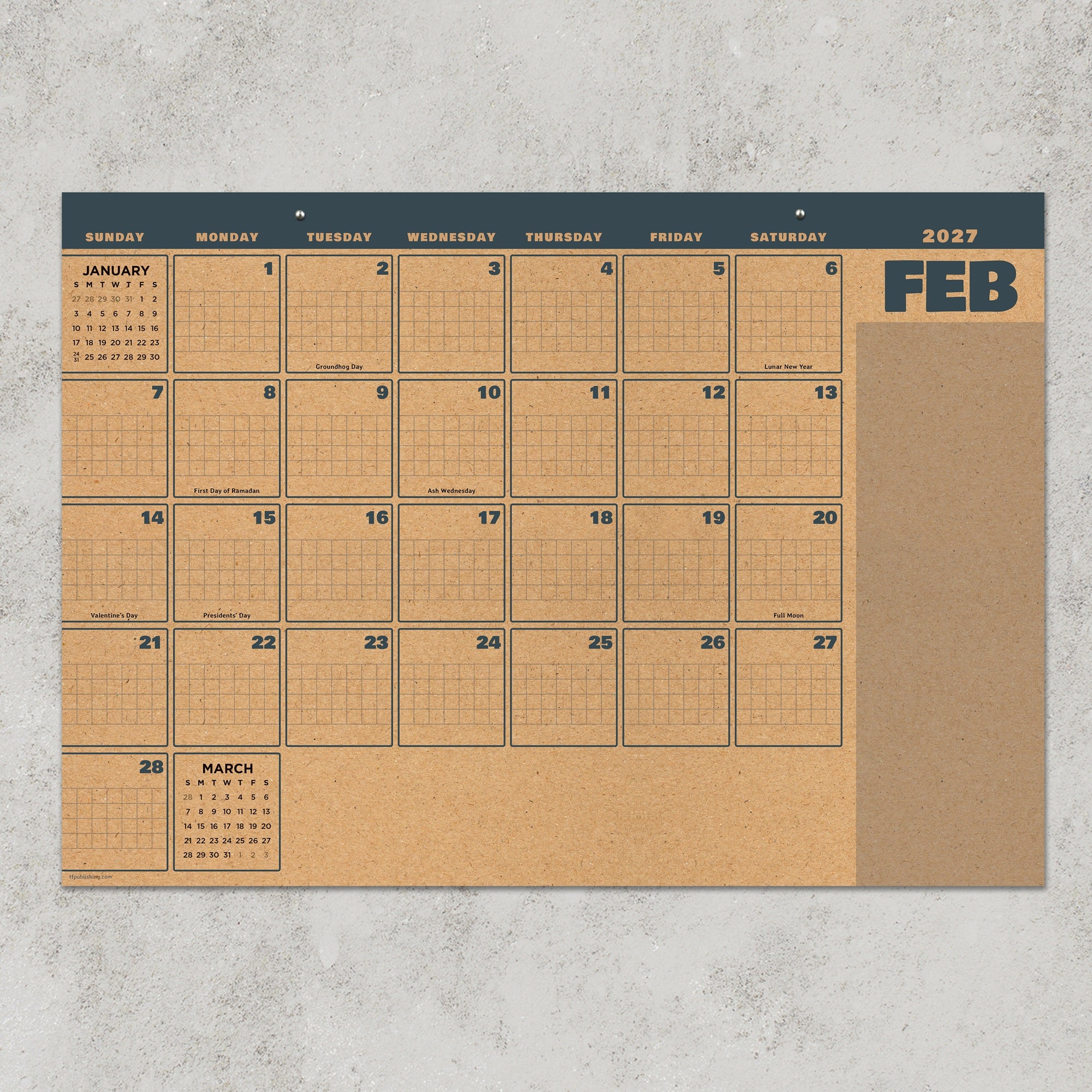 2027 Trail + Timber - Medium Desk Pad Calendar