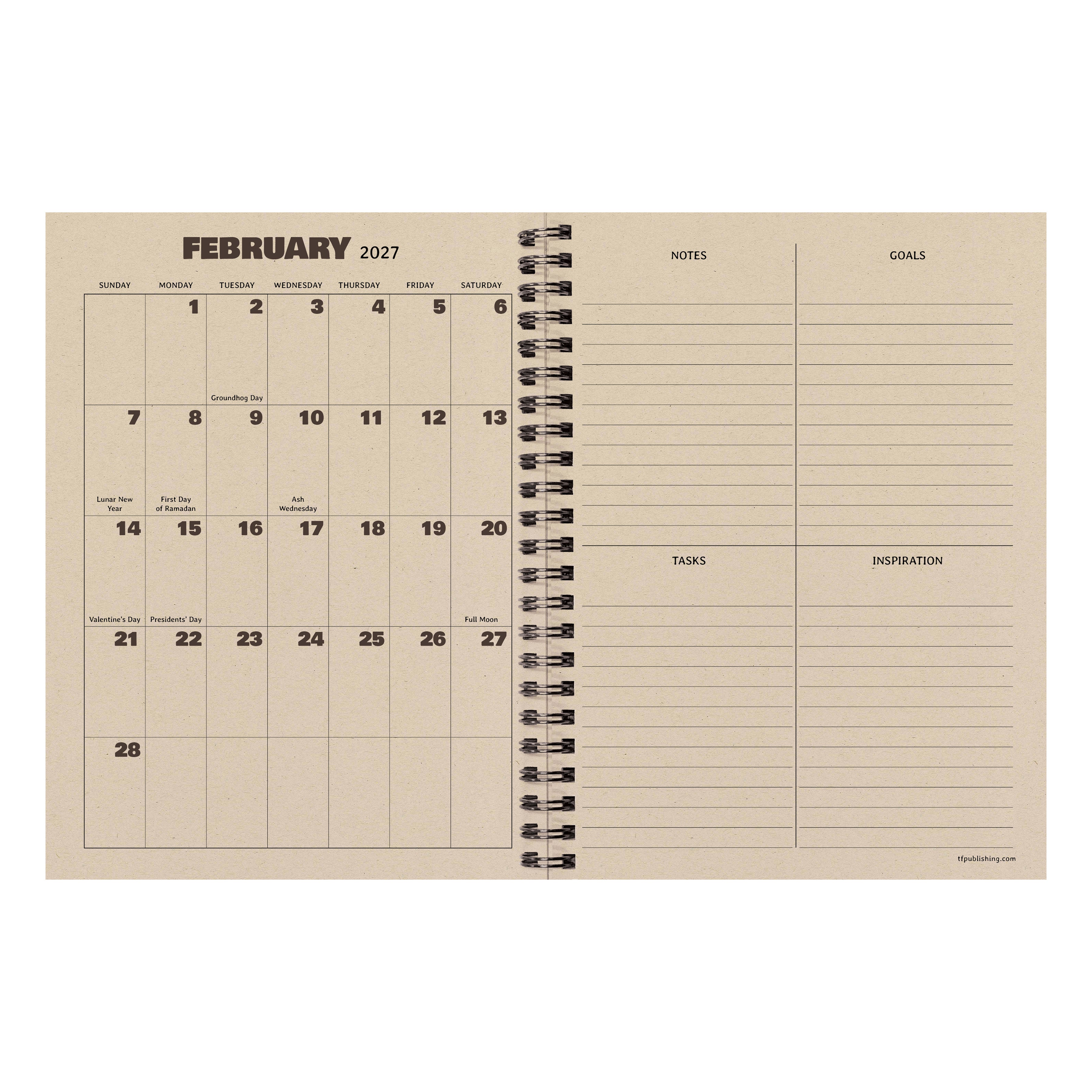 2027 Rugged Patch - Medium Weekly and Monthly Diary/Planner