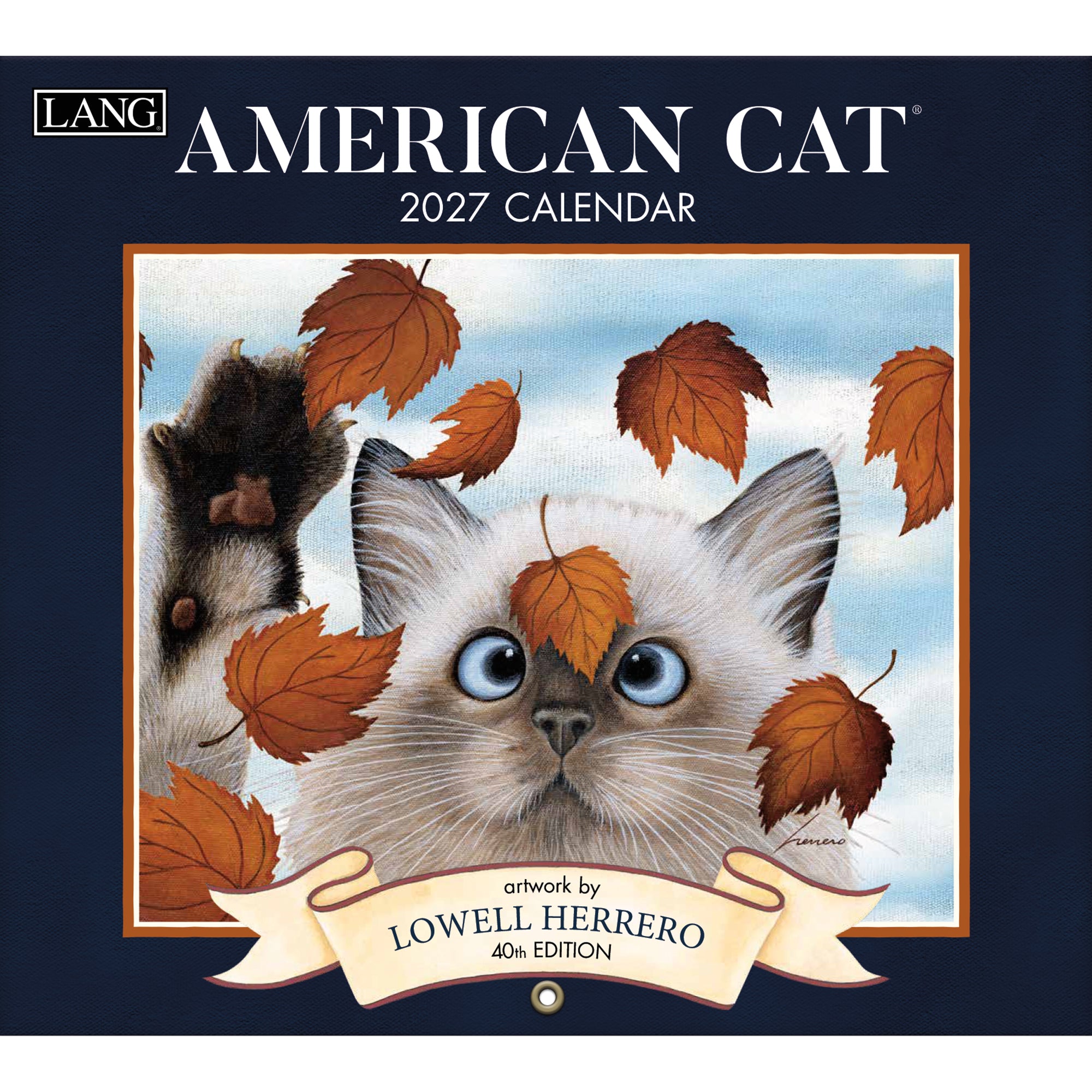 2027 LANG American Cat - Deluxe Wall Calendar by Lowell Herrero