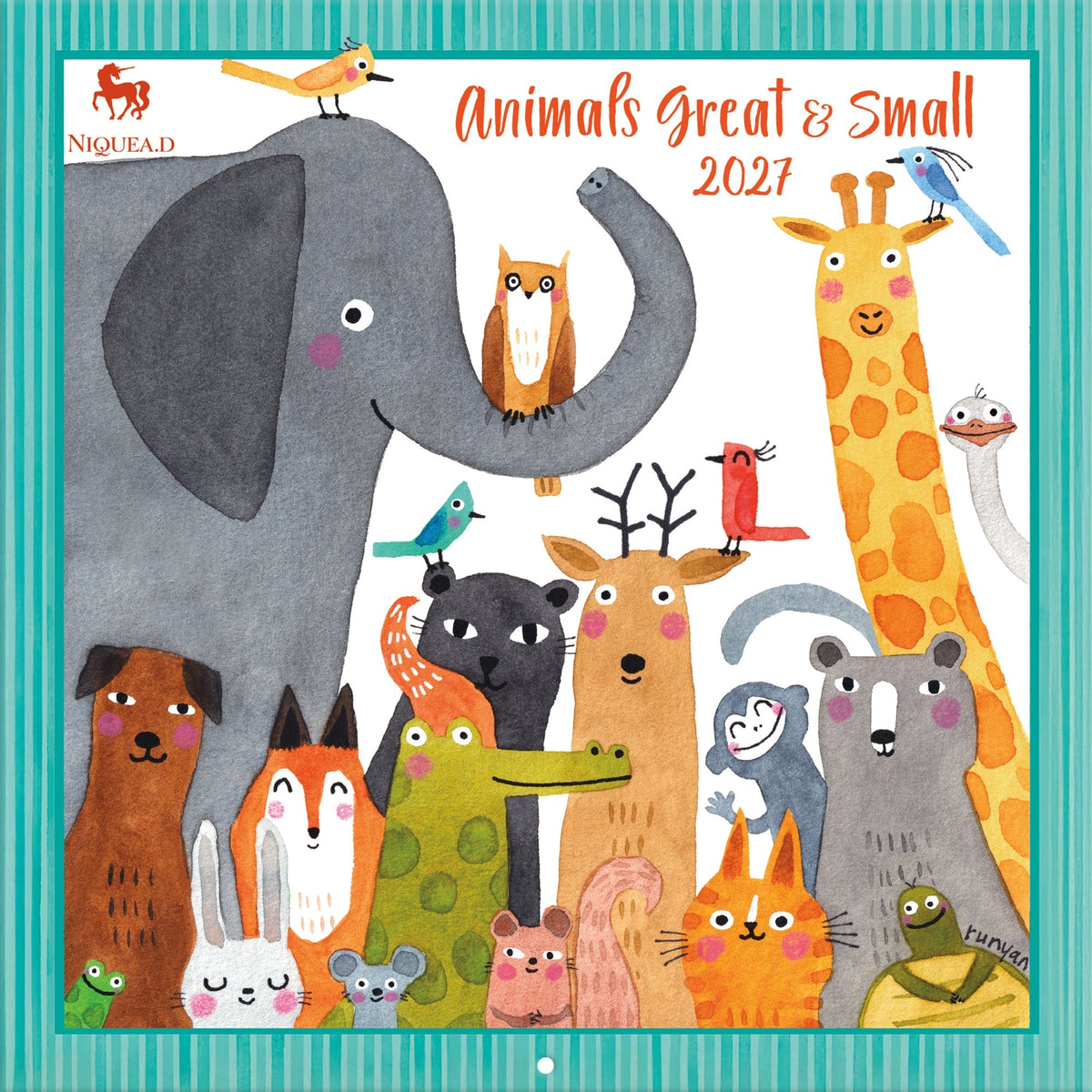2027 Animals Great & Small - Square Wall Calendar