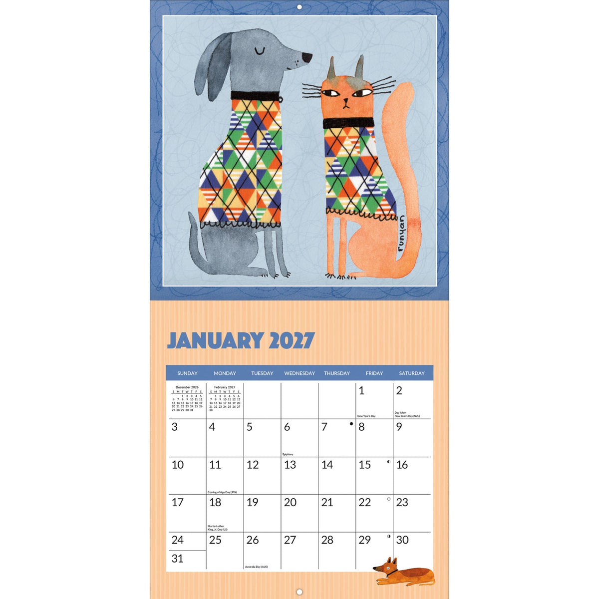 2027 Cats & Dogs - Square Wall Calendar