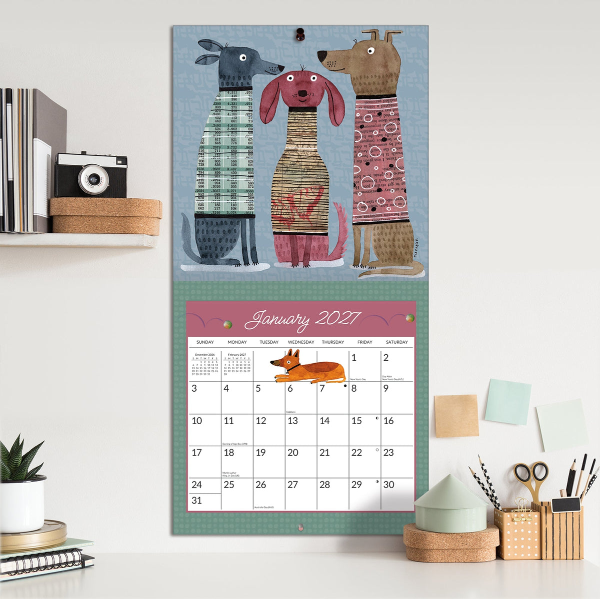 2027 Dogs Galore - Square Wall Calendar