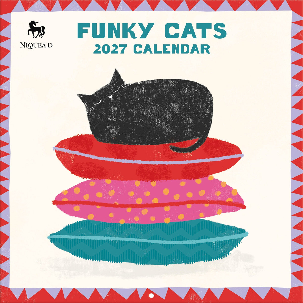 2027 Funky Cats - Square Wall Calendar