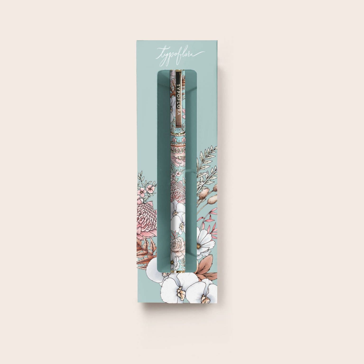 Bouquet In Soft Blue - Rollerball Pen (Boxed)