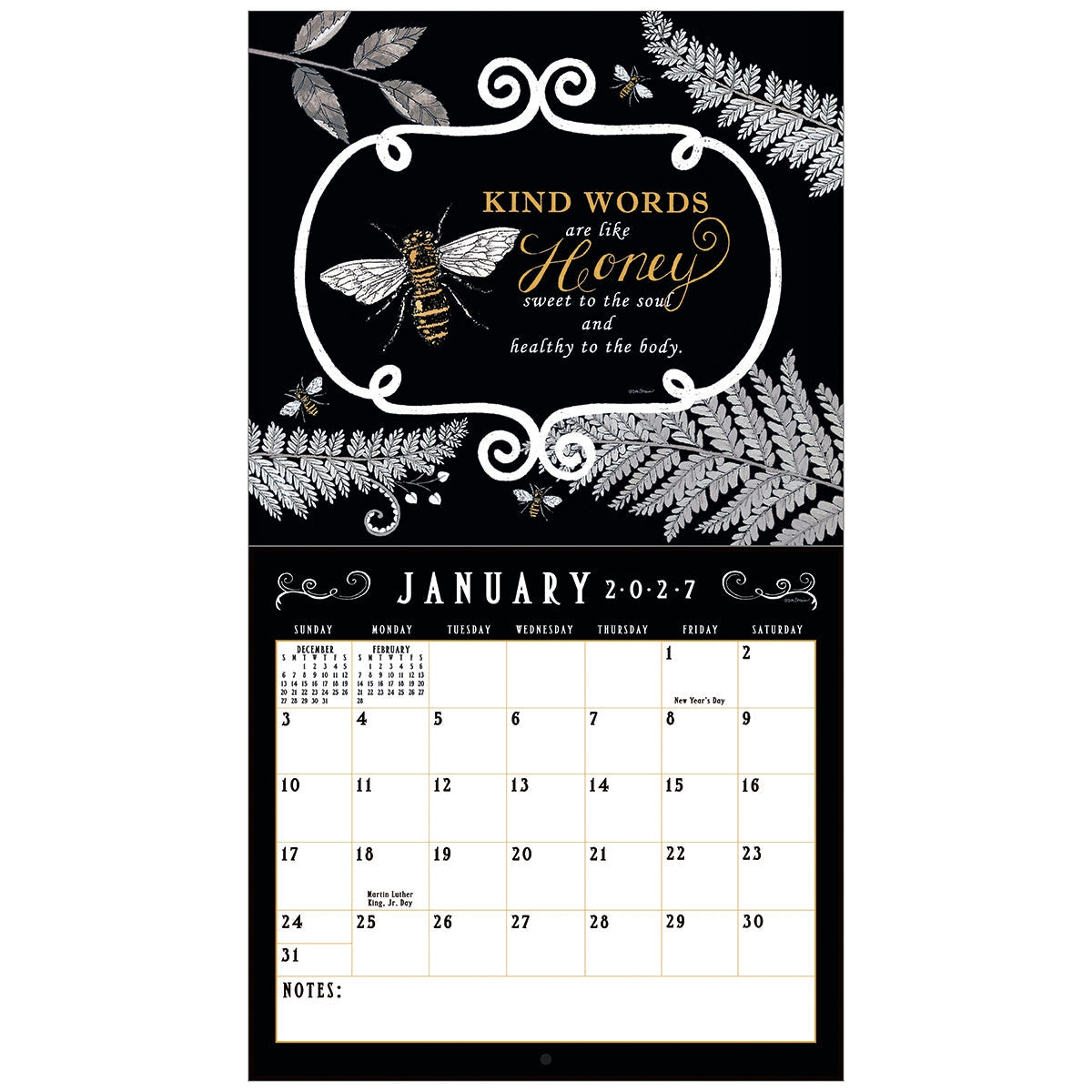 2027 Beeutiful Life - Deluxe Wall Calendar by Deb Strain