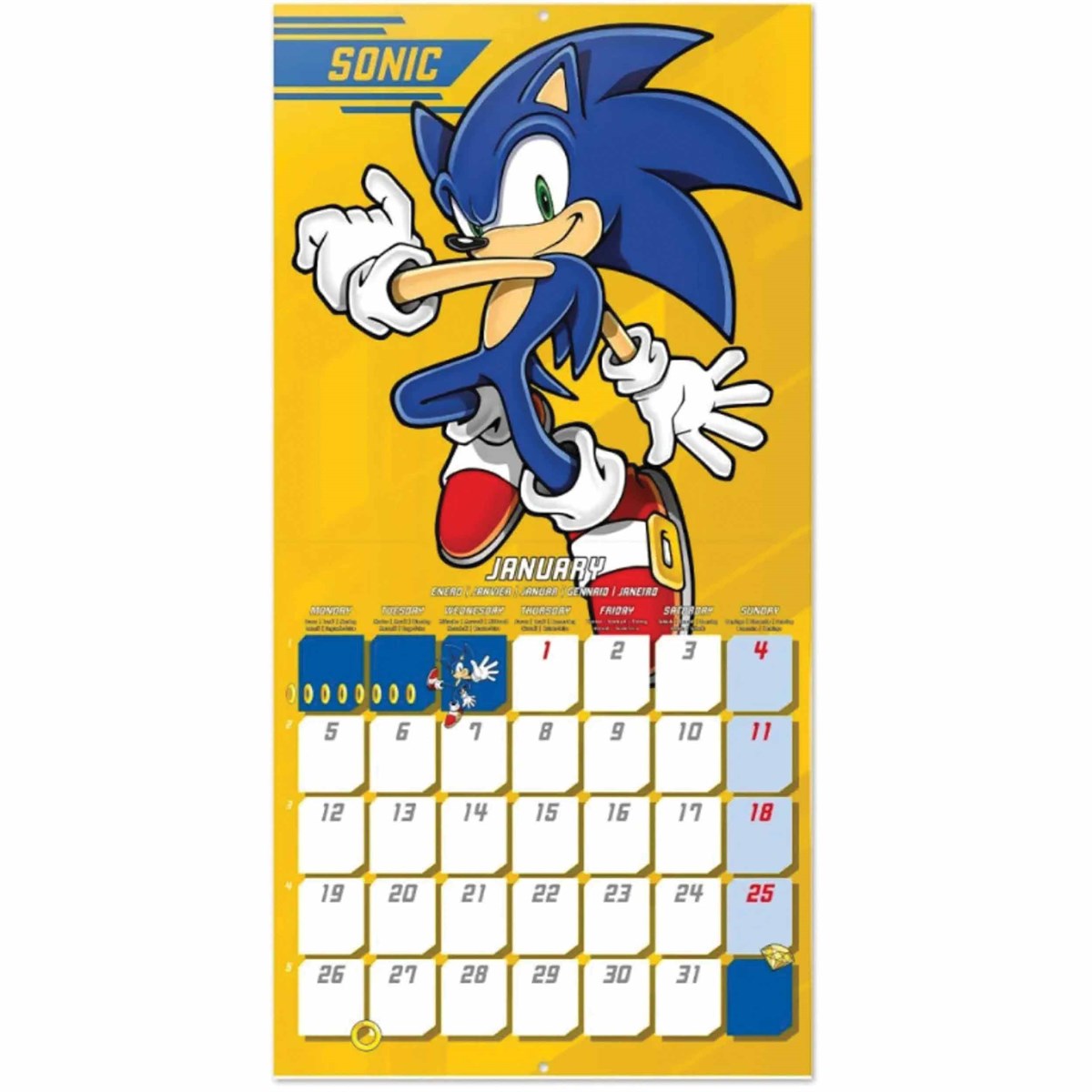 2026 Sonic The Hedgehog - Square Wall Calendar