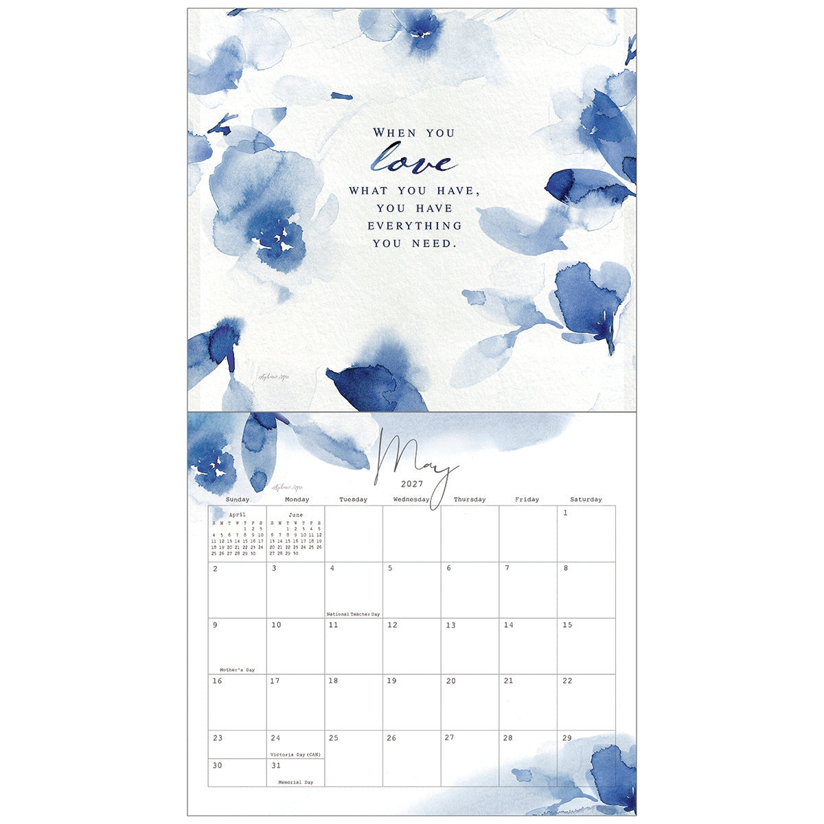 2027 Gratitude - Deluxe Wall Calendar by Stephanie Ryan