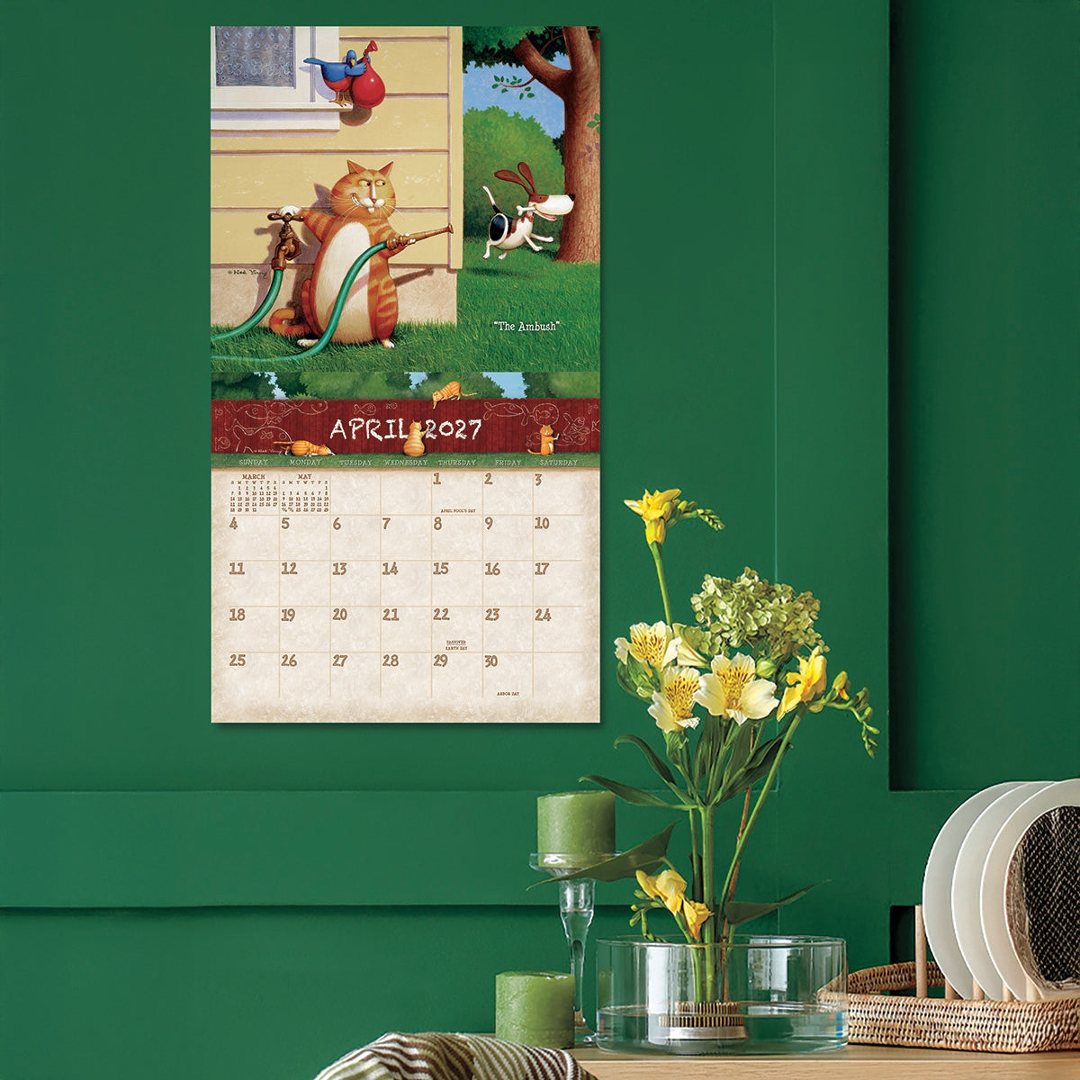 2027 A Cat's Life - Deluxe Wall Calendar by Rod Young