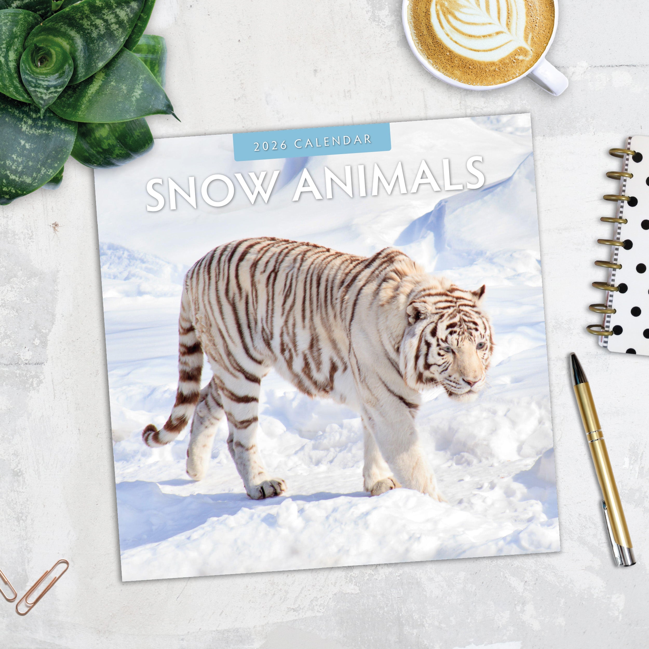 2026 Snow Animals - Square Wall Calendar