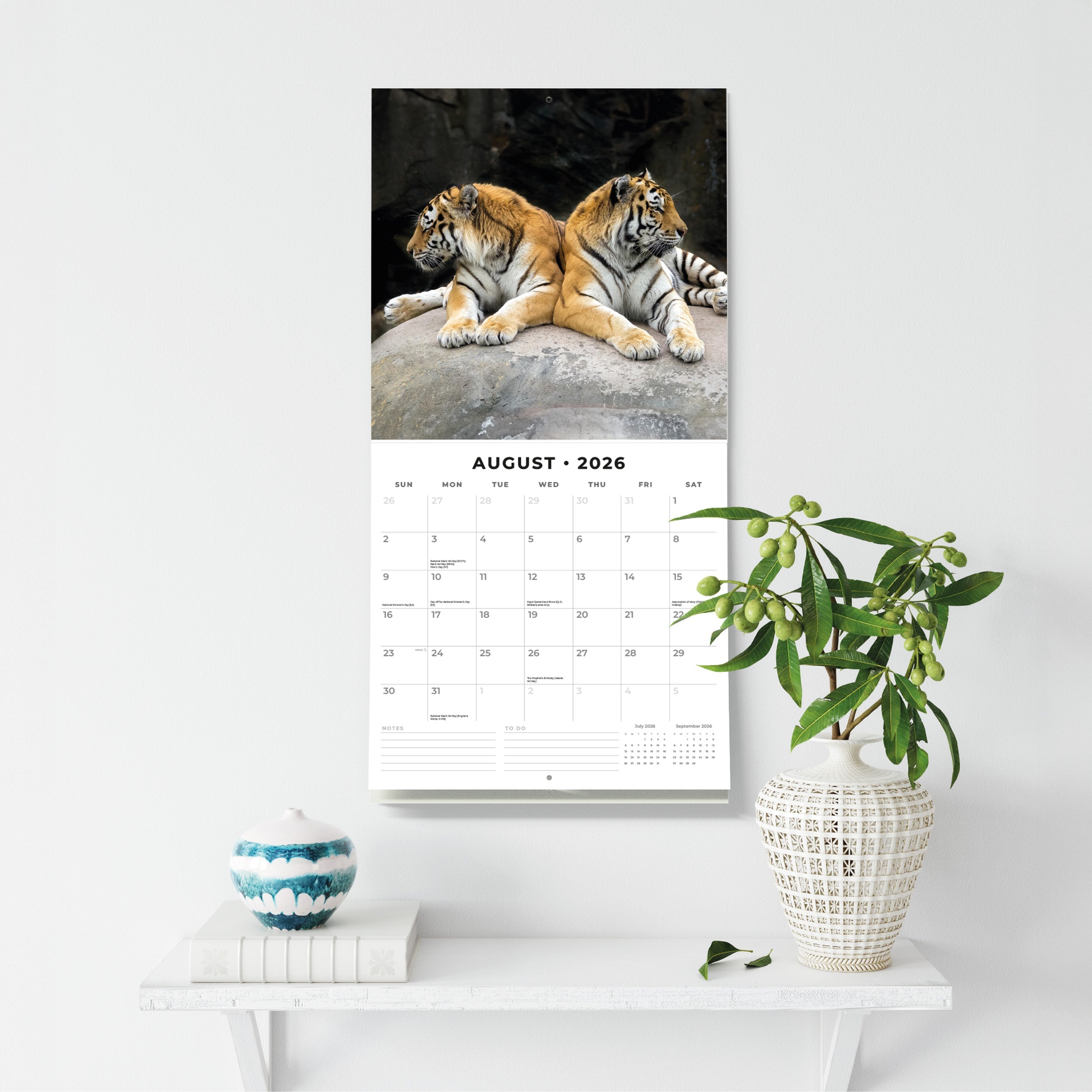 2026 Tigers - Square Wall Calendar