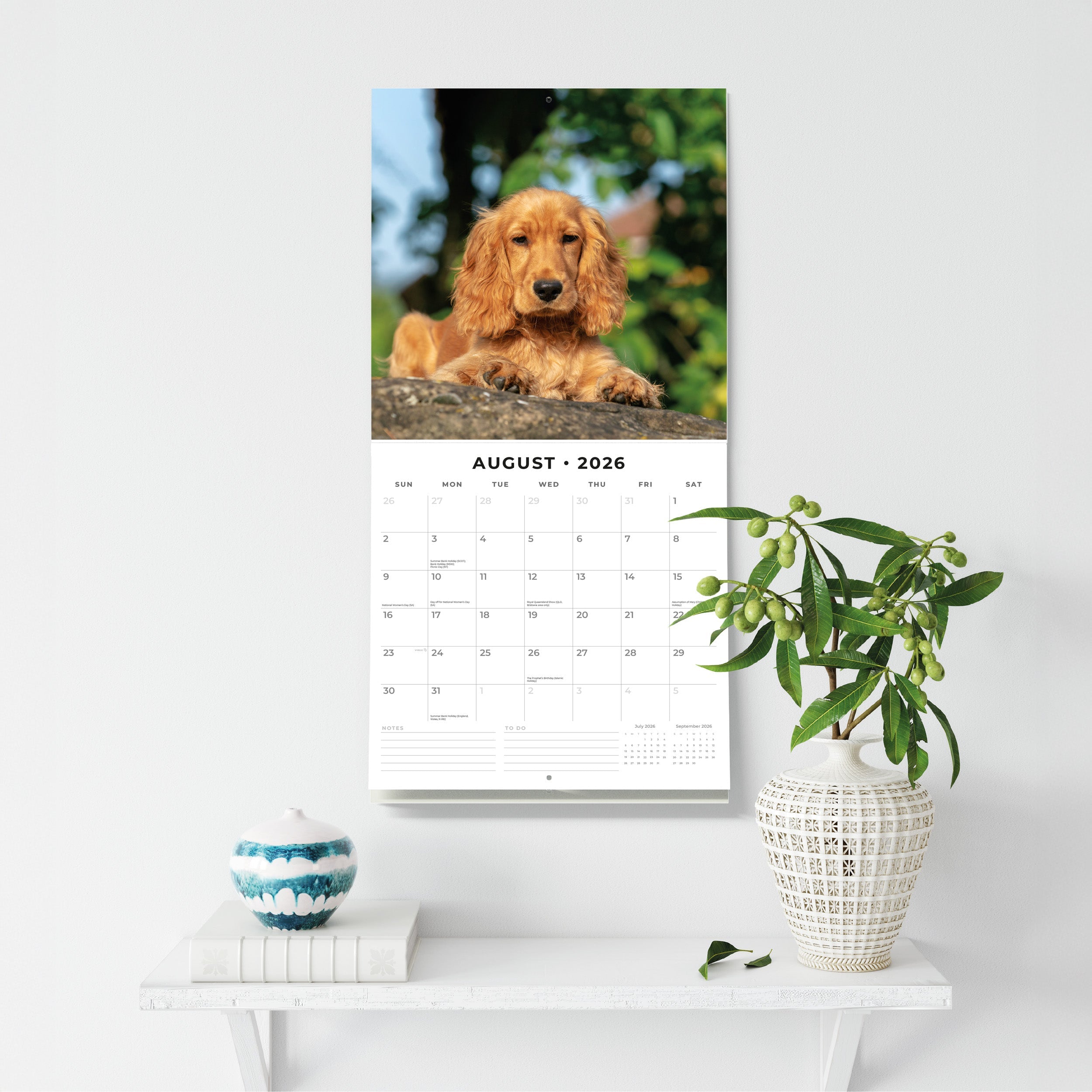 2026 Cocker Spaniels - Square Wall Calendar