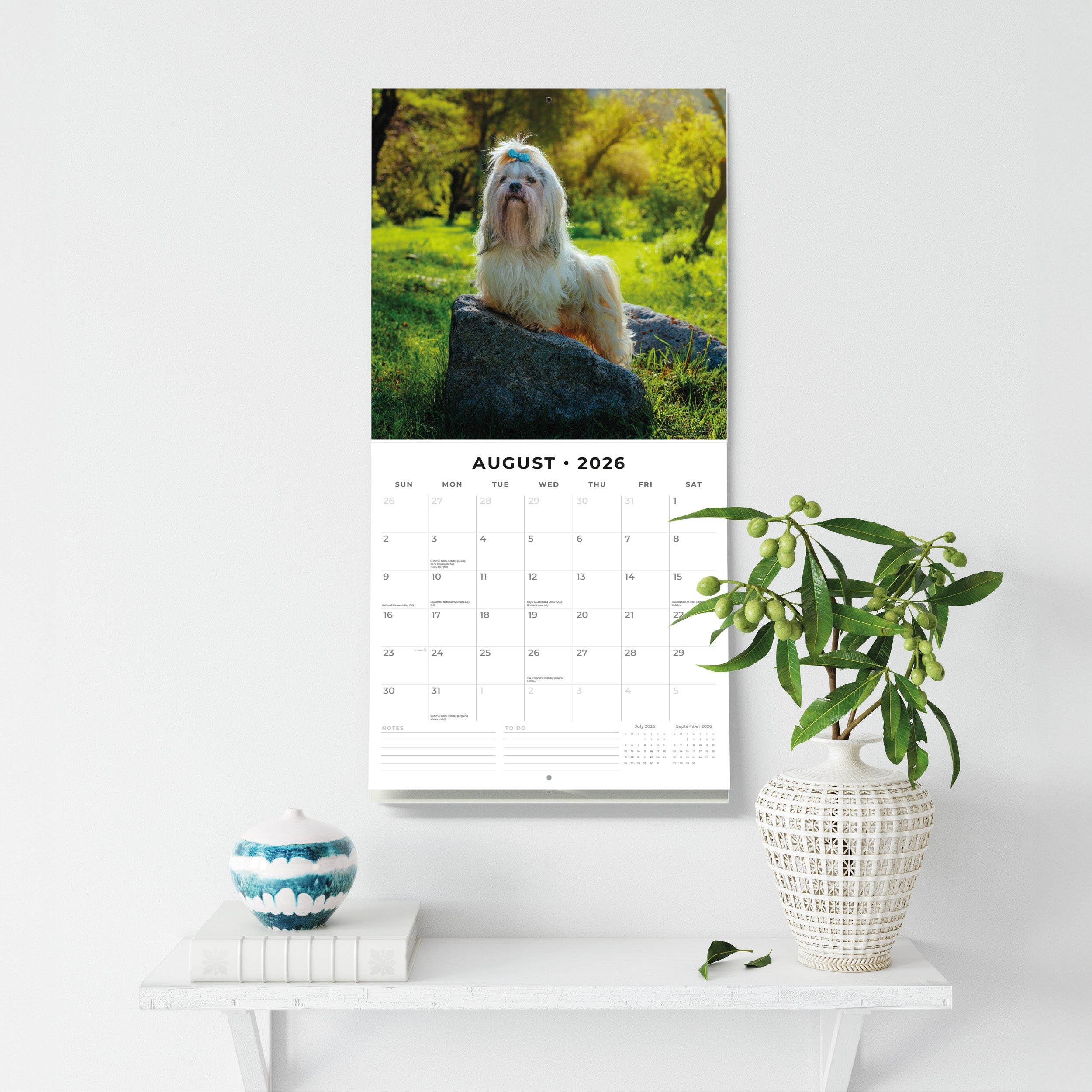 2026 Shih Tzu - Square Wall Calendar
