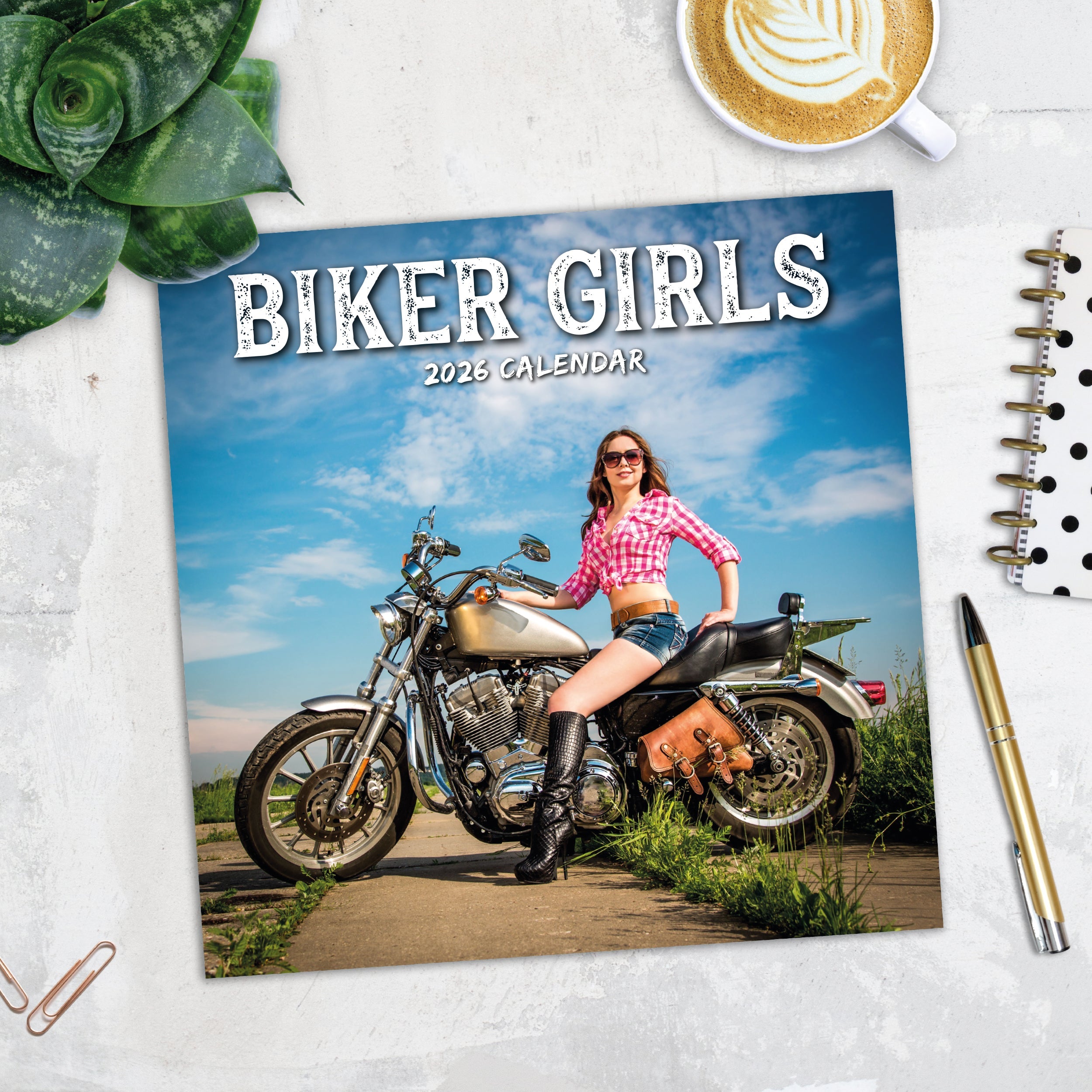 2026 Biker Girls - Square Wall Calendar