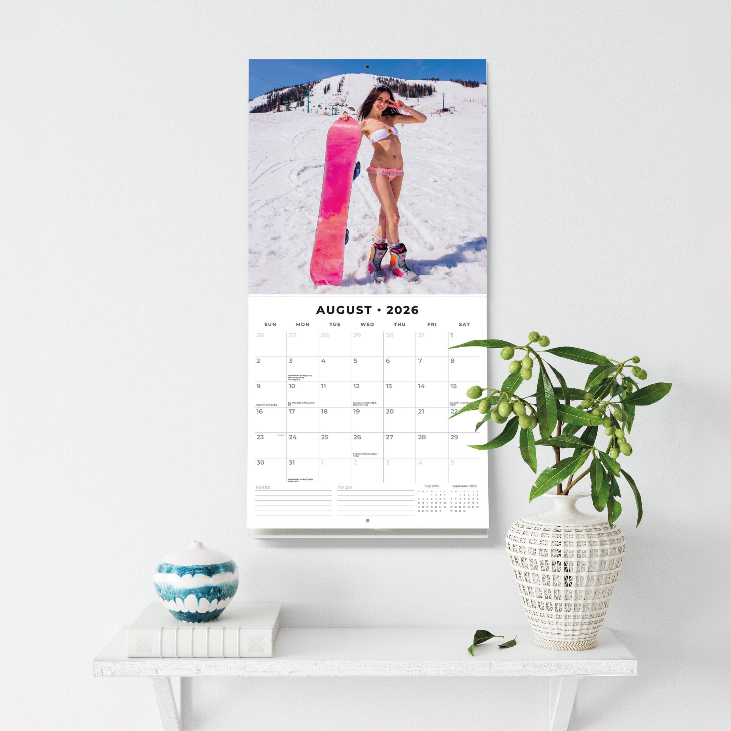 2026 Snow Girls - Square Wall Calendar