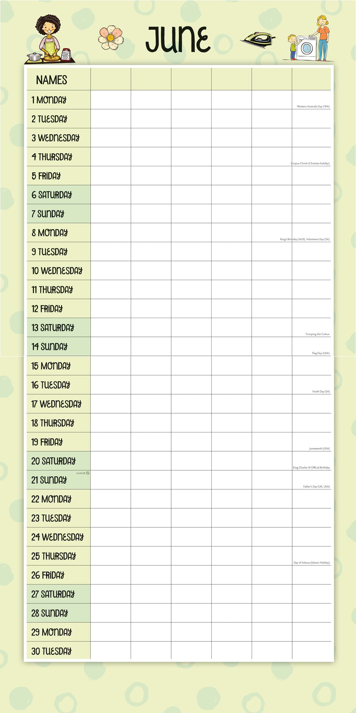 2026 Mum's Organiser - Square Wall Calendar