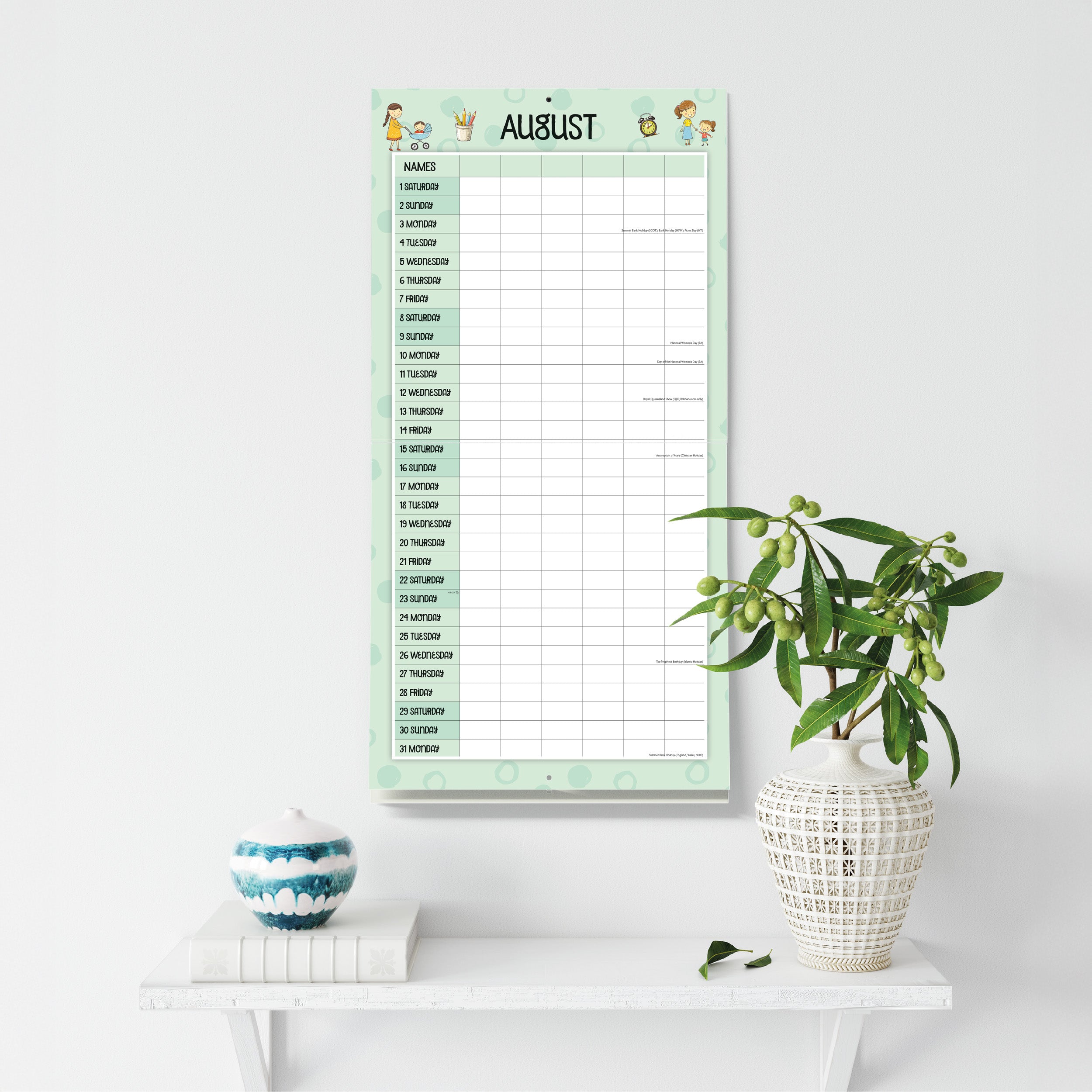 2026 Mum's Organiser - Square Wall Calendar