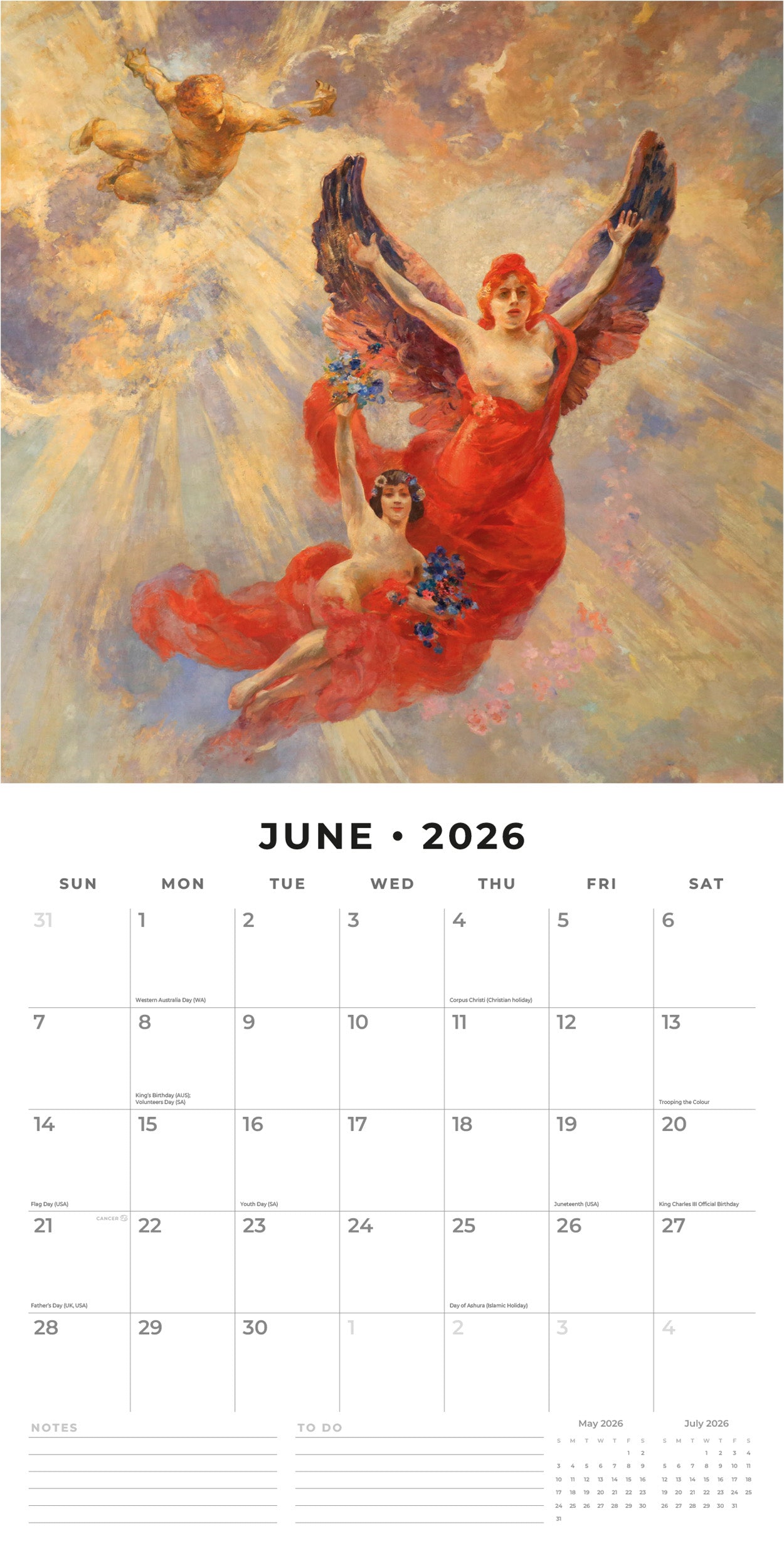 2026 Angels - Square Wall Calendar