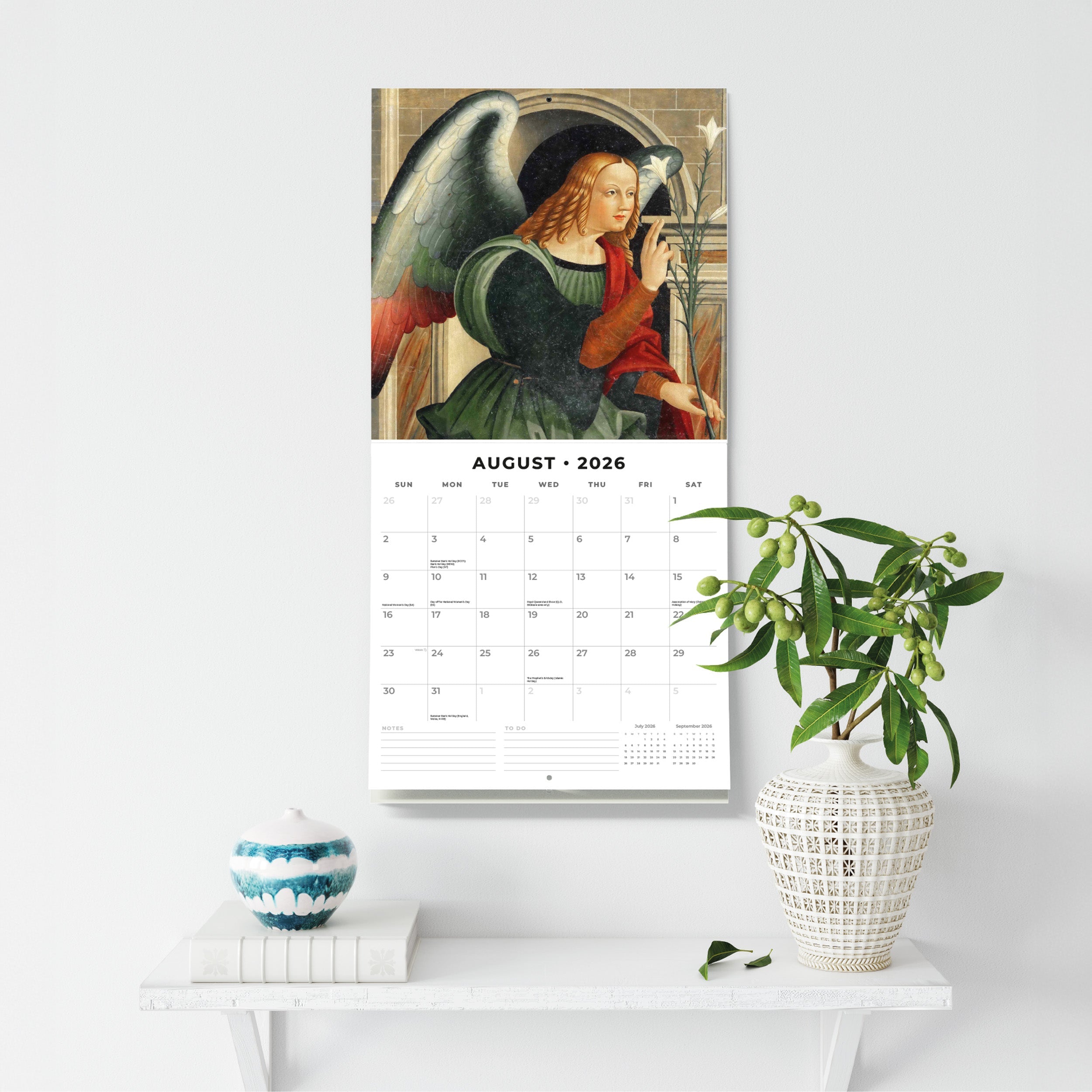 2026 Angels - Square Wall Calendar