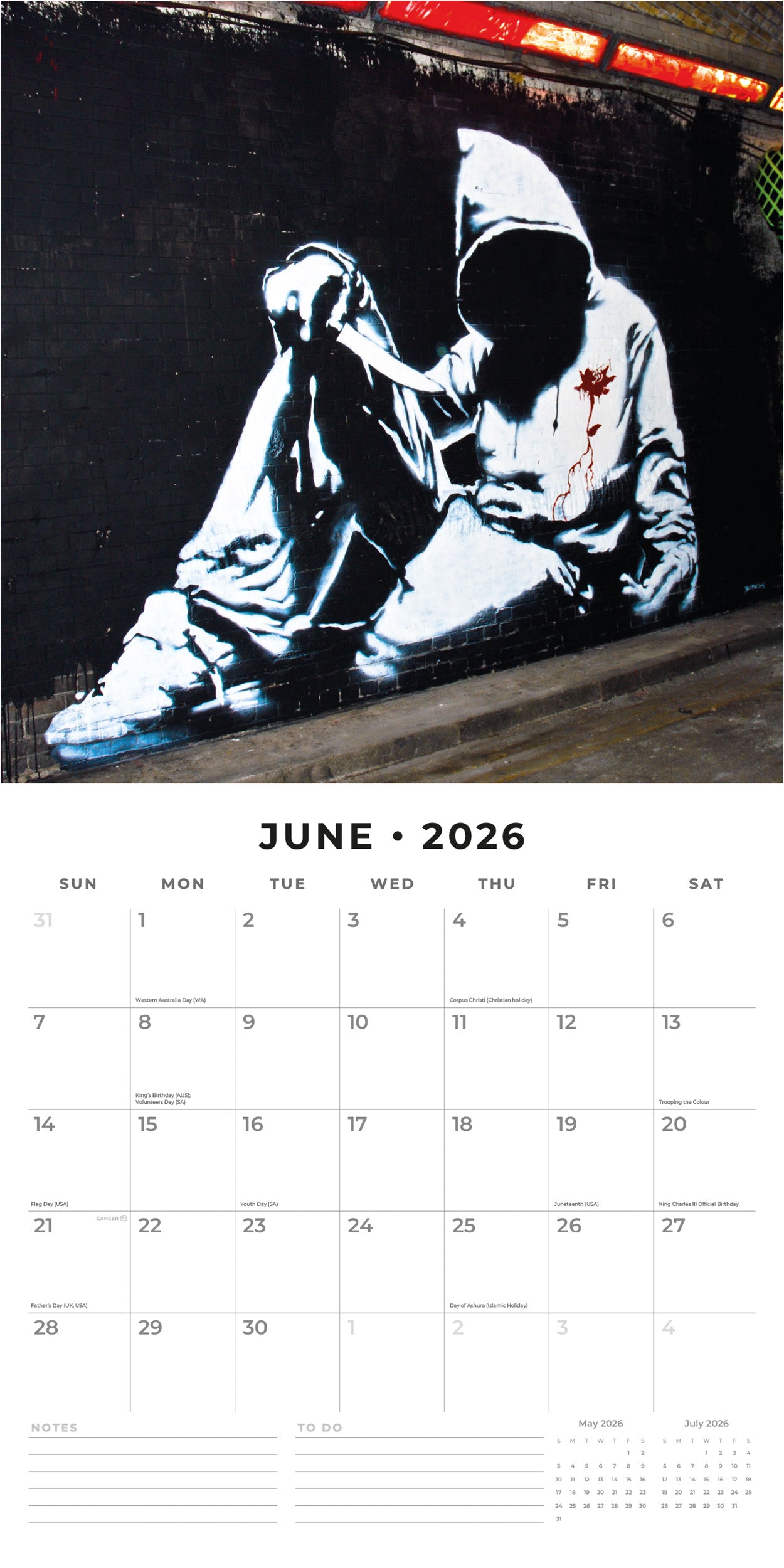 2026 Banksy - Square Wall Calendar