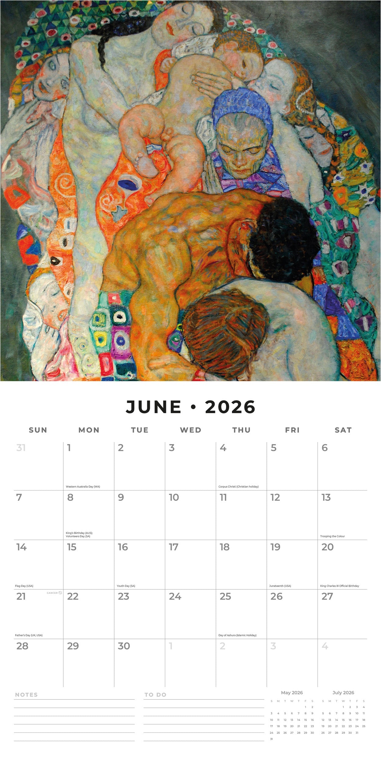 2026 Klimt - Square Wall Calendar