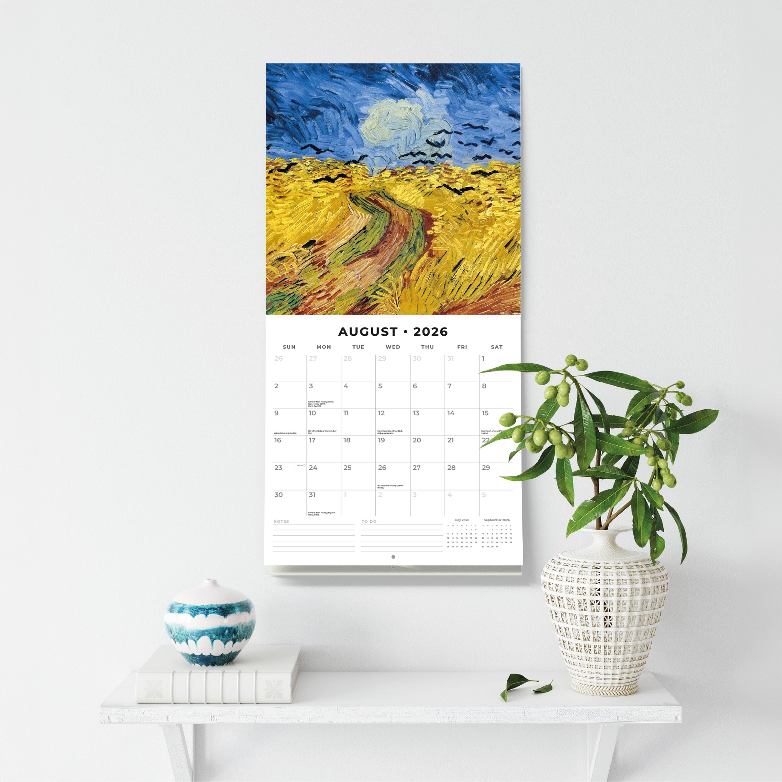 2026 Van Gogh - Square Wall Calendar