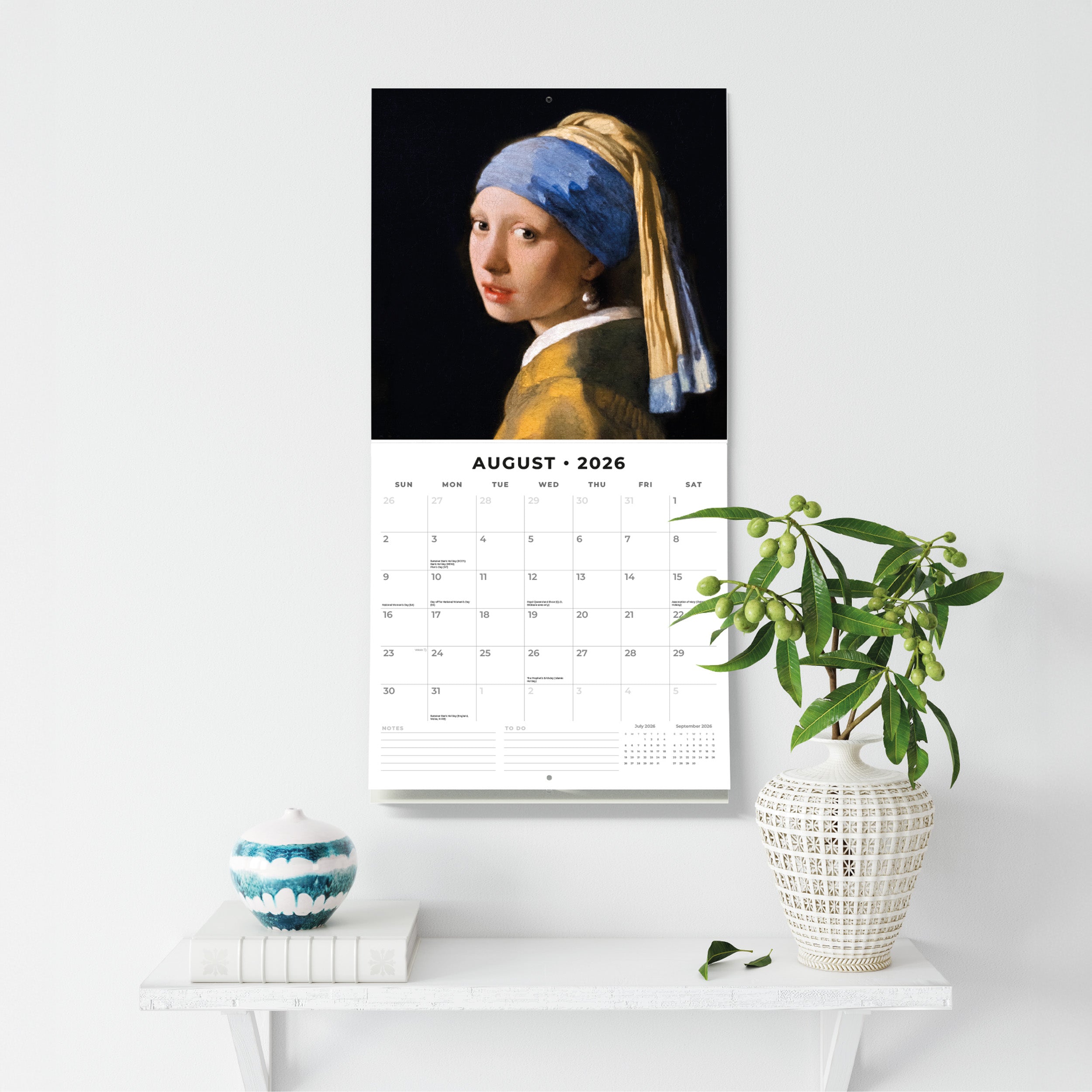 2026 Vermeer - Square Wall Calendar