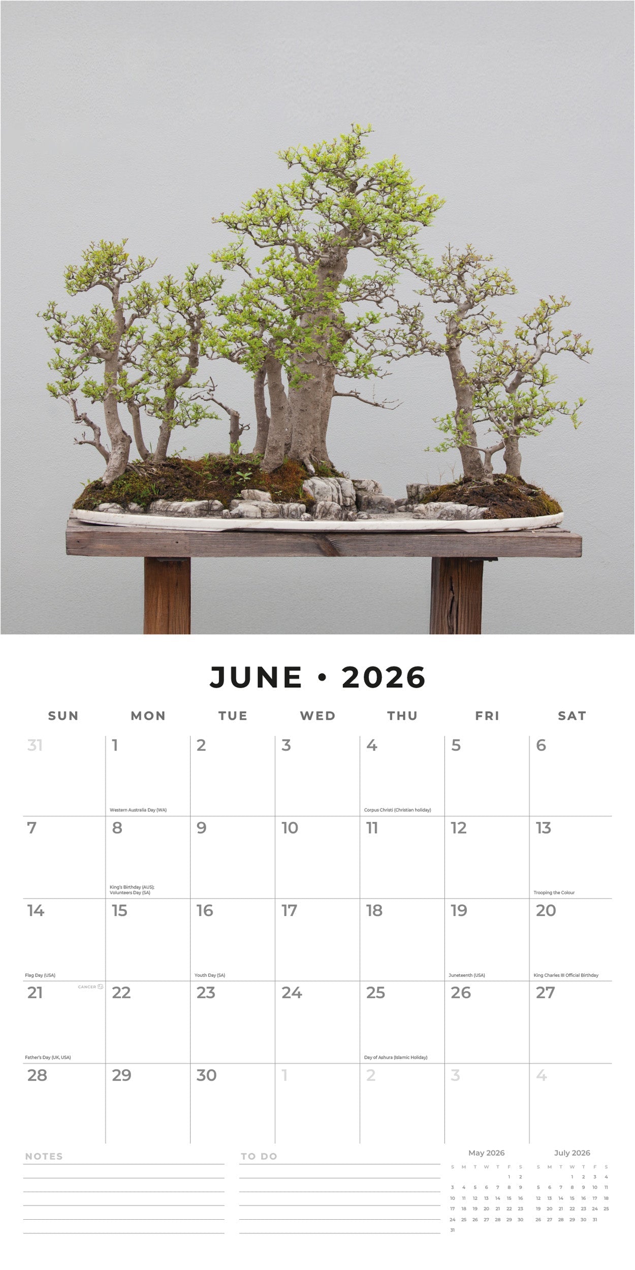 2026 Bonsai - Square Wall Calendar