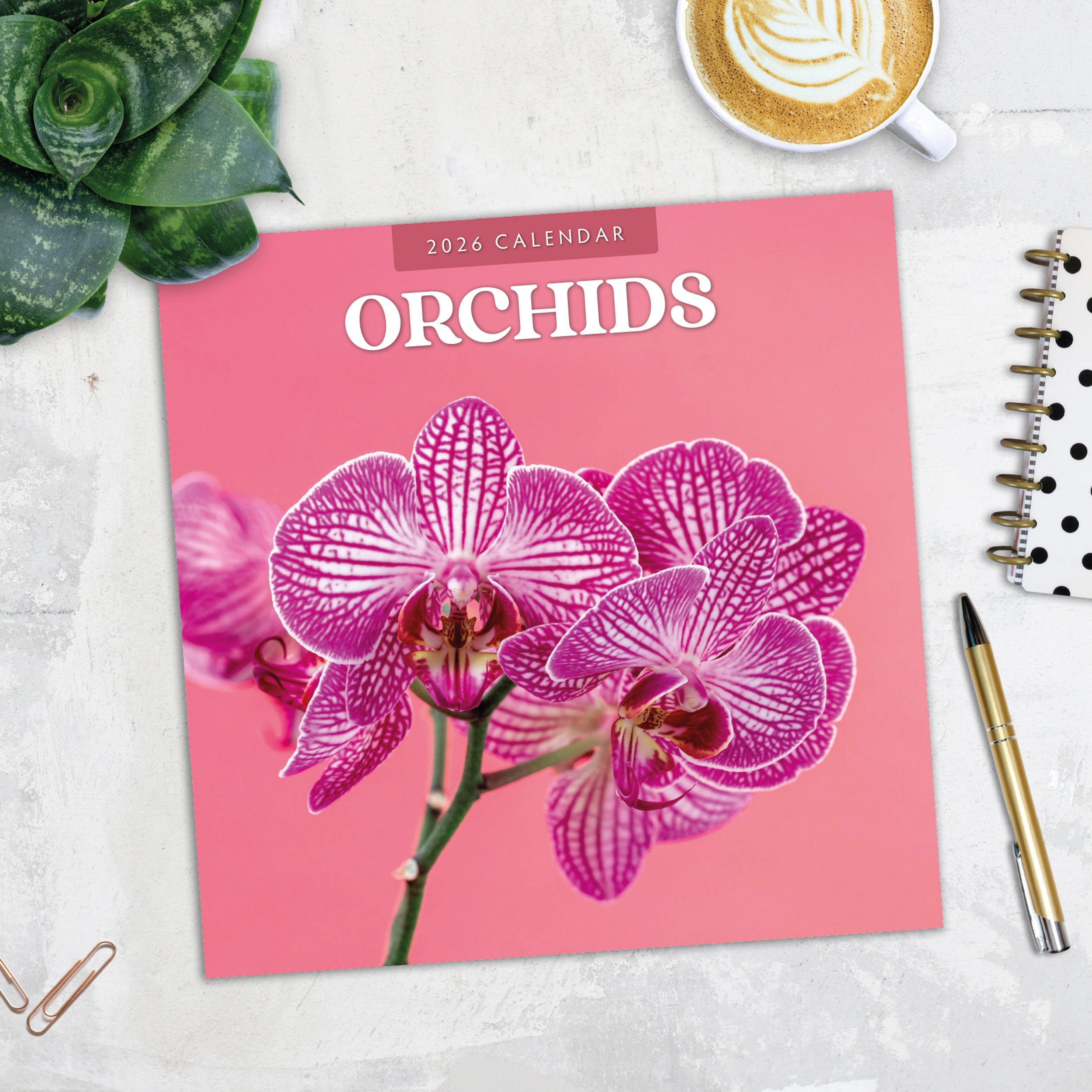 2026 Orchids - Square Wall Calendar