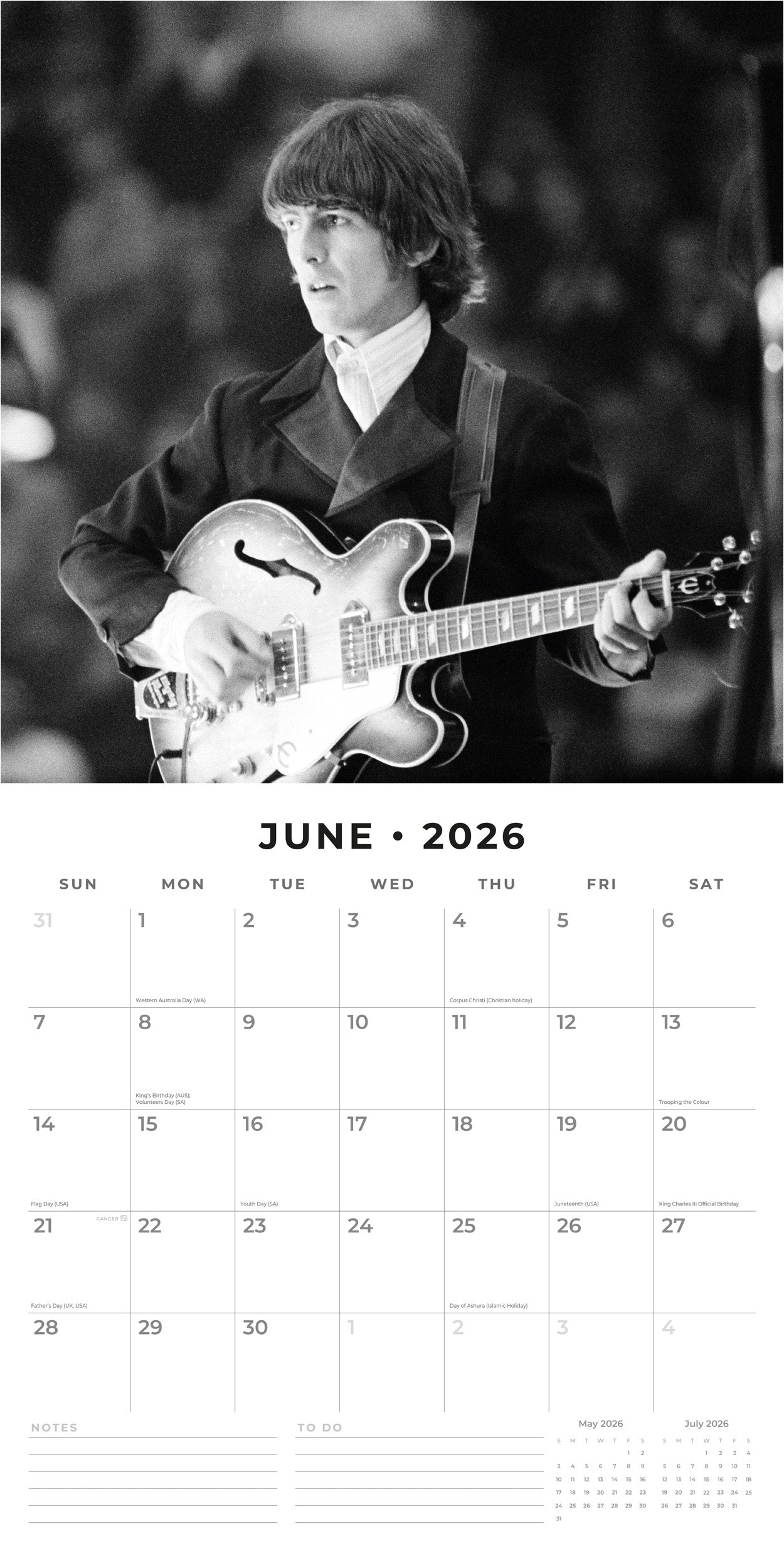 2026 The Beatles - Square Wall Calendar