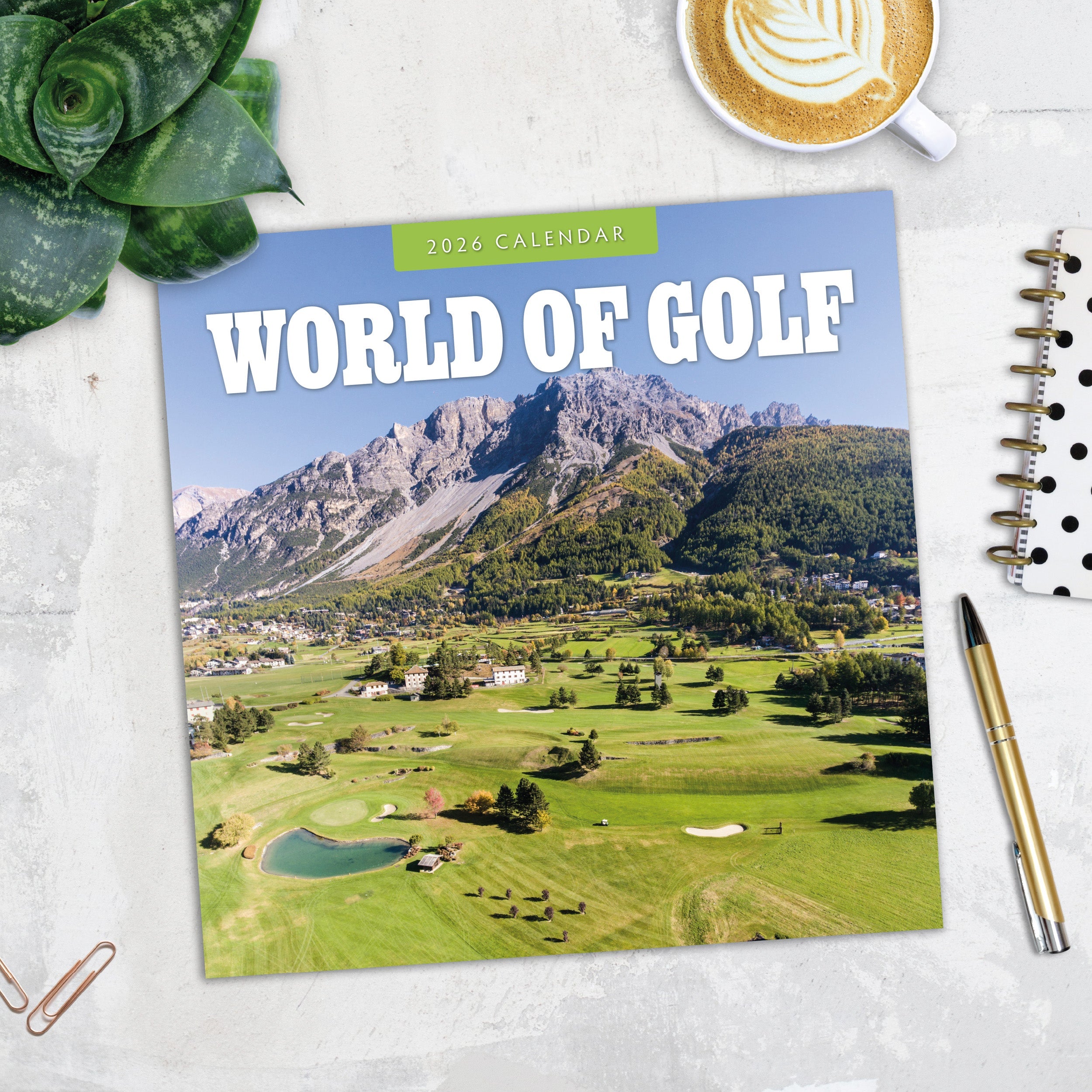 2026 World of Golf - Square Wall Calendar