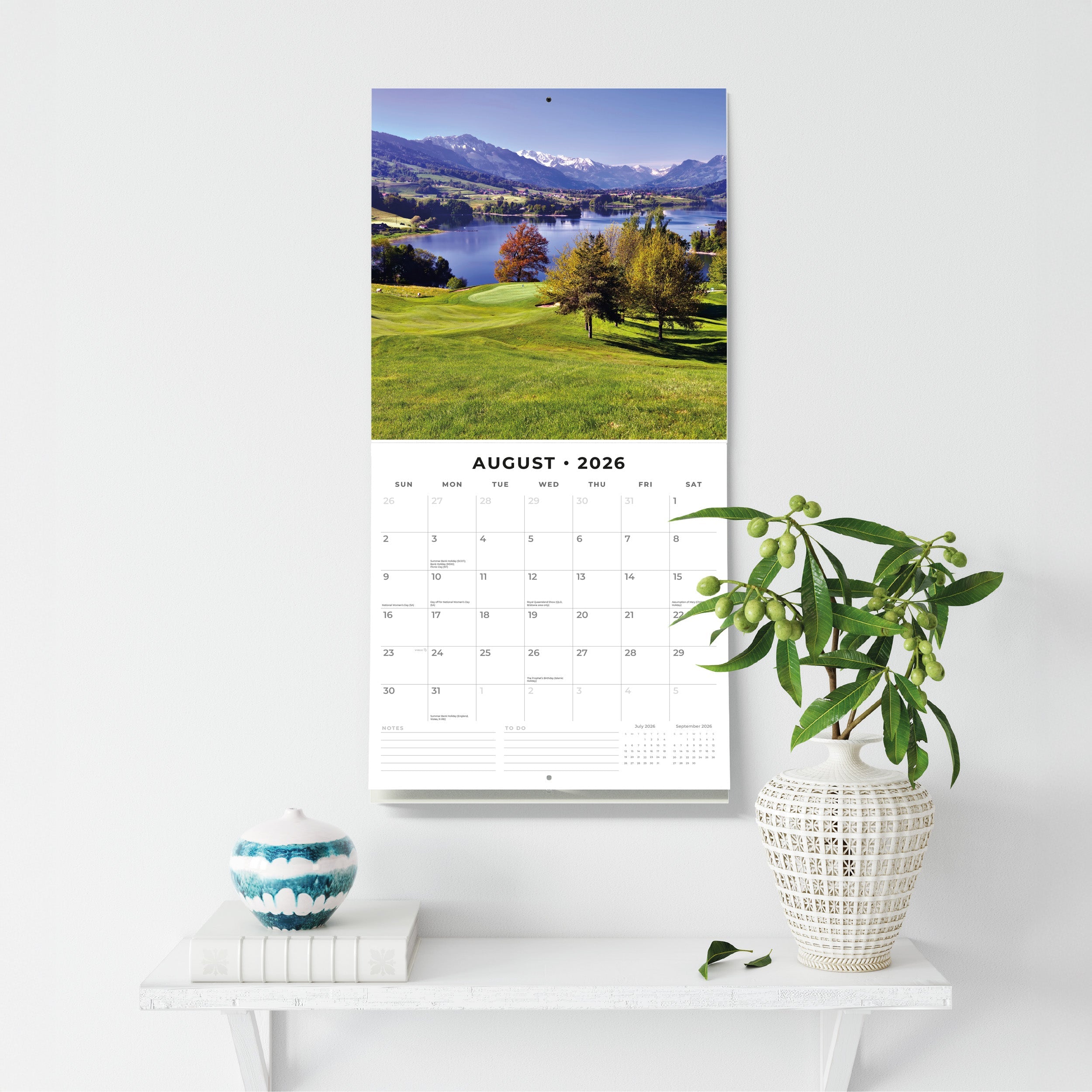 2026 World of Golf - Square Wall Calendar