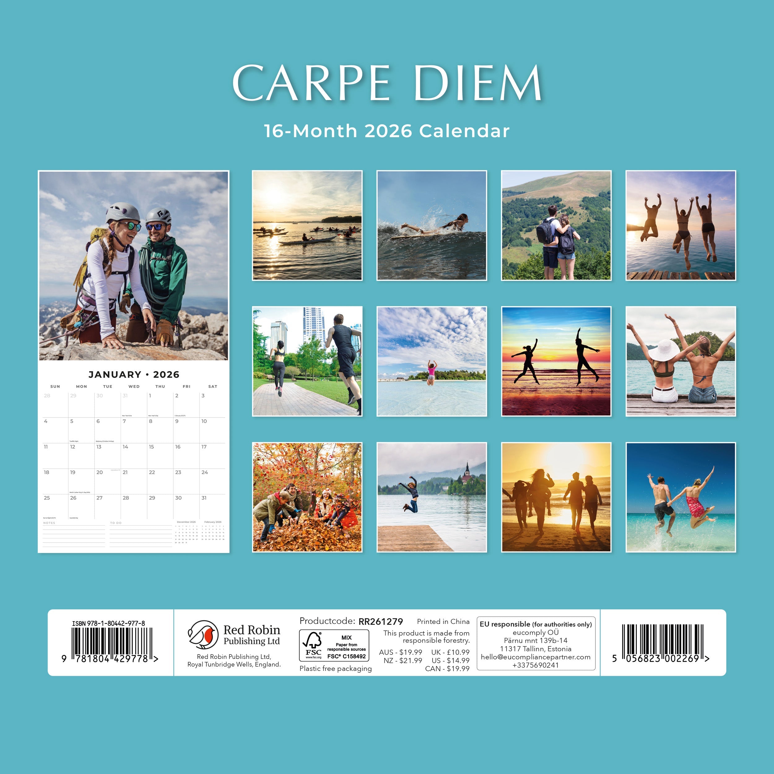 2026 Carpe Diem - Square Wall Calendar