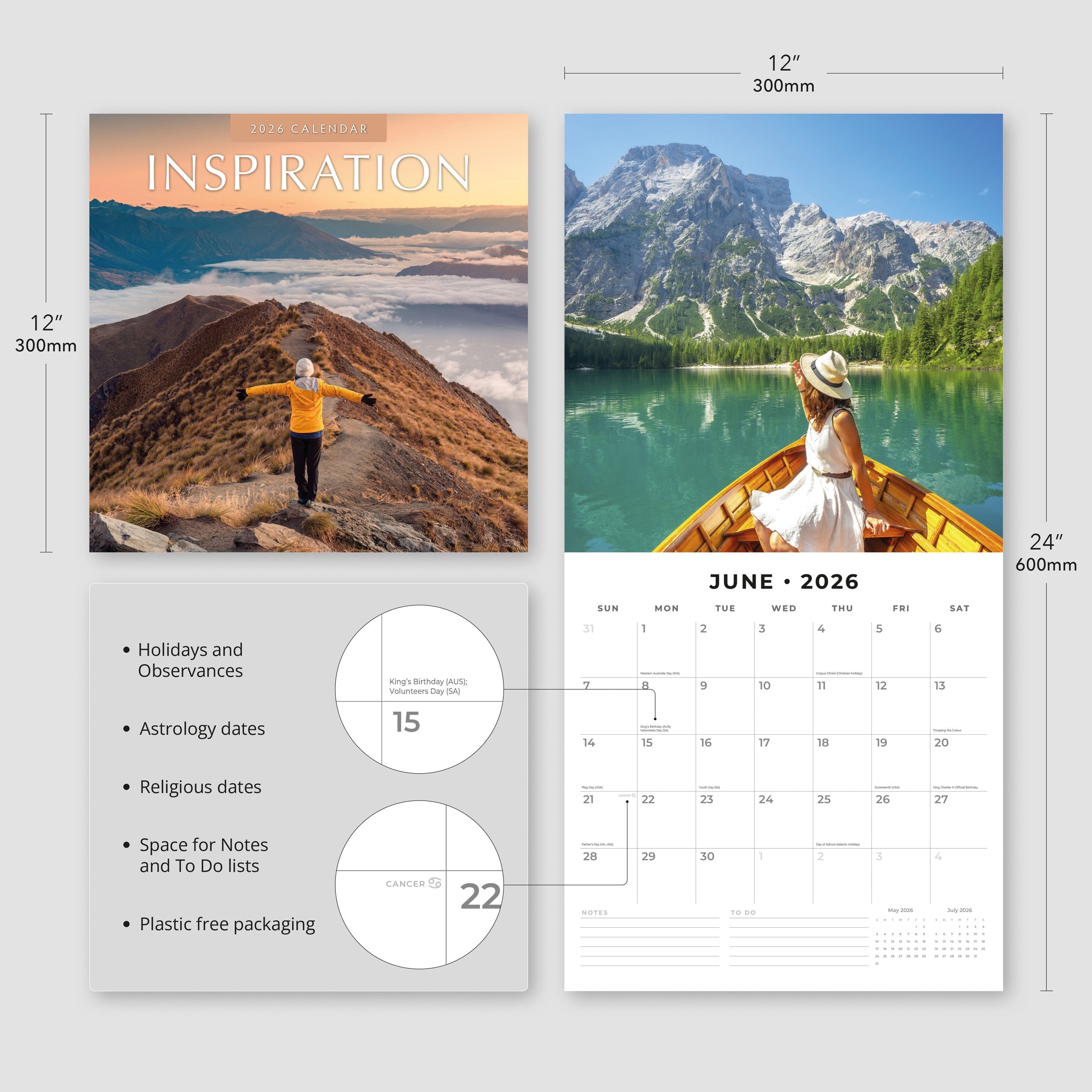 2026 Inspiration - Square Wall Calendar