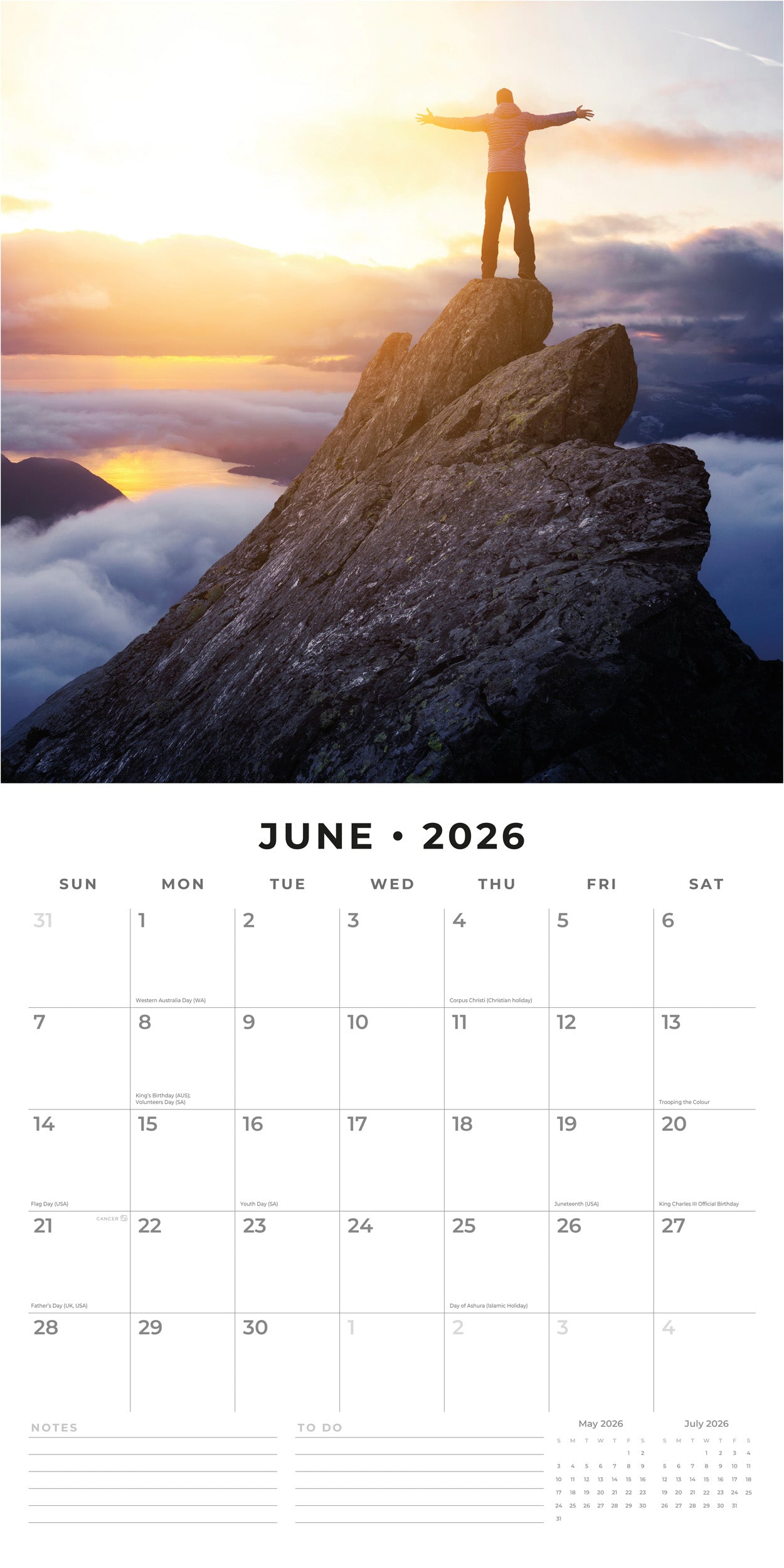 2026 Motivation - Square Wall Calendar