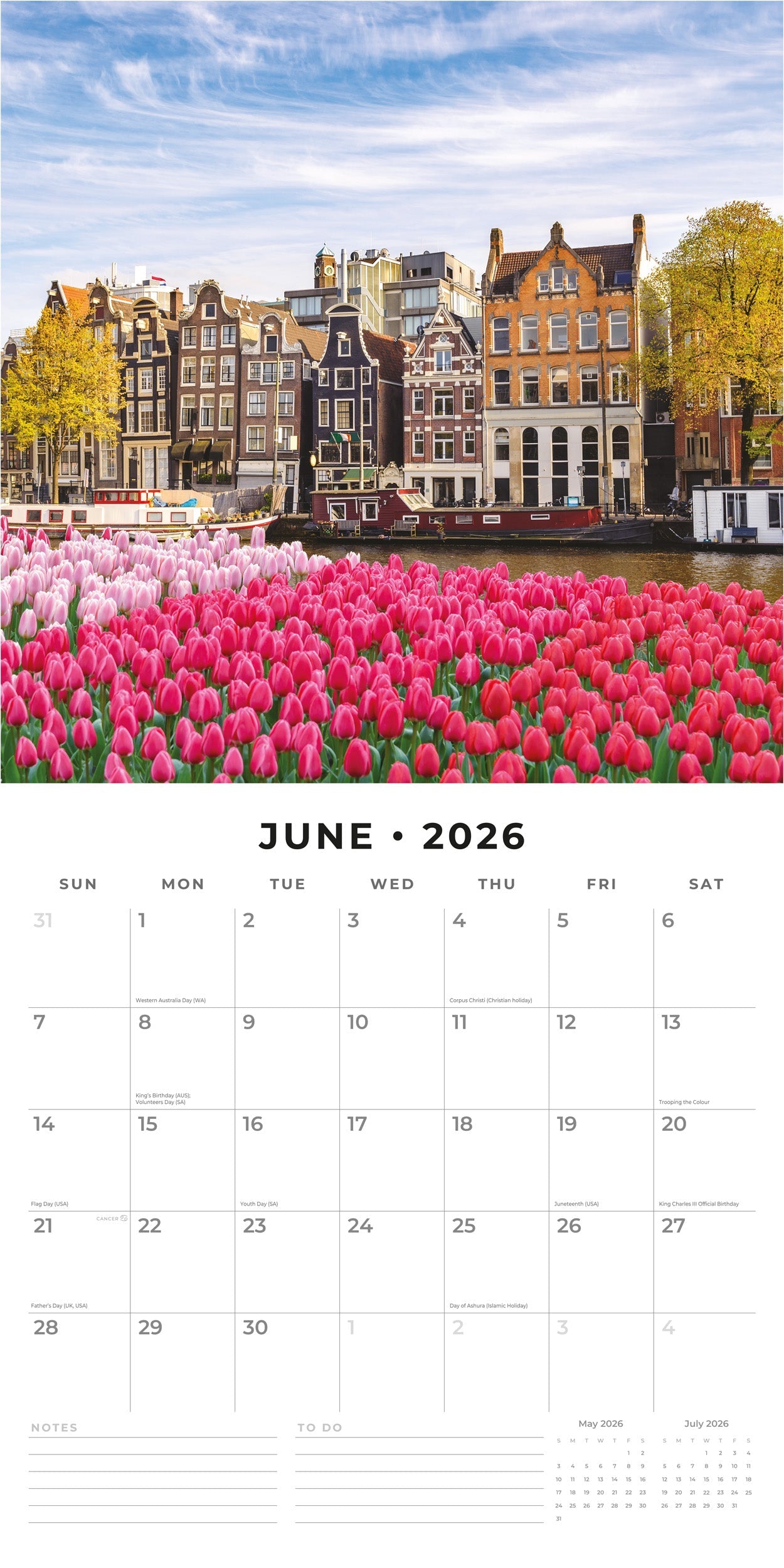 2026 Amsterdam - Square Wall Calendar