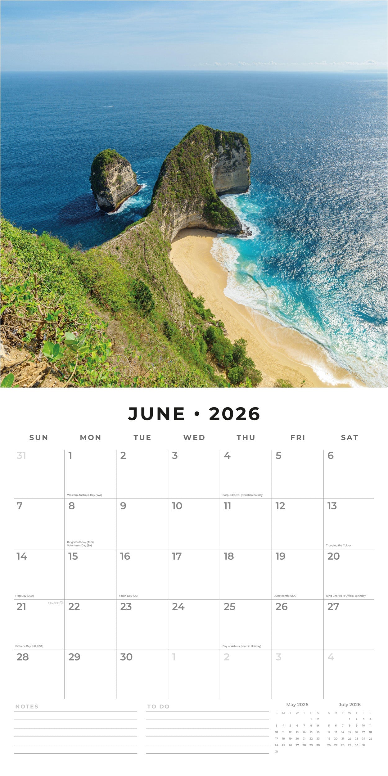 2026 Bali - Square Wall Calendar