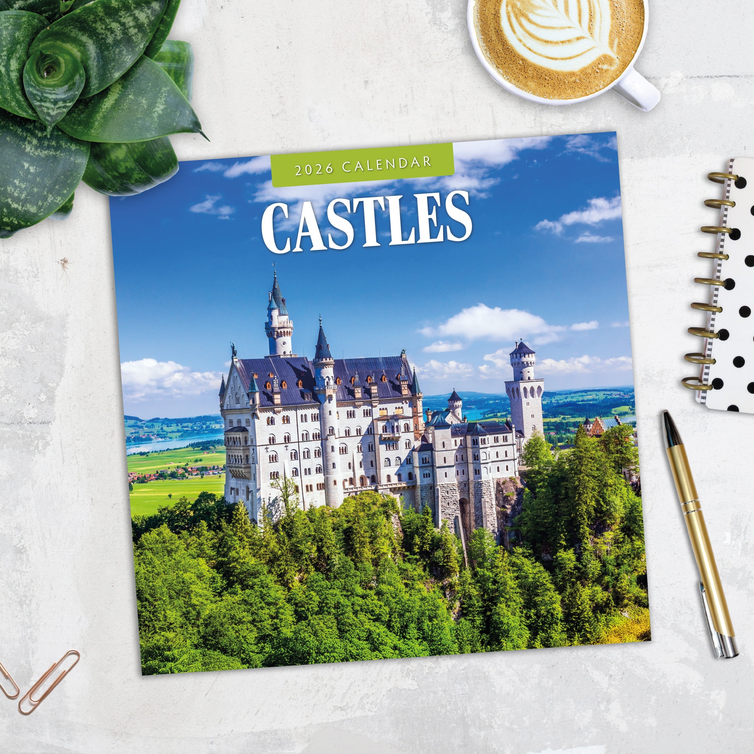 2026 Castles - Square Wall Calendar