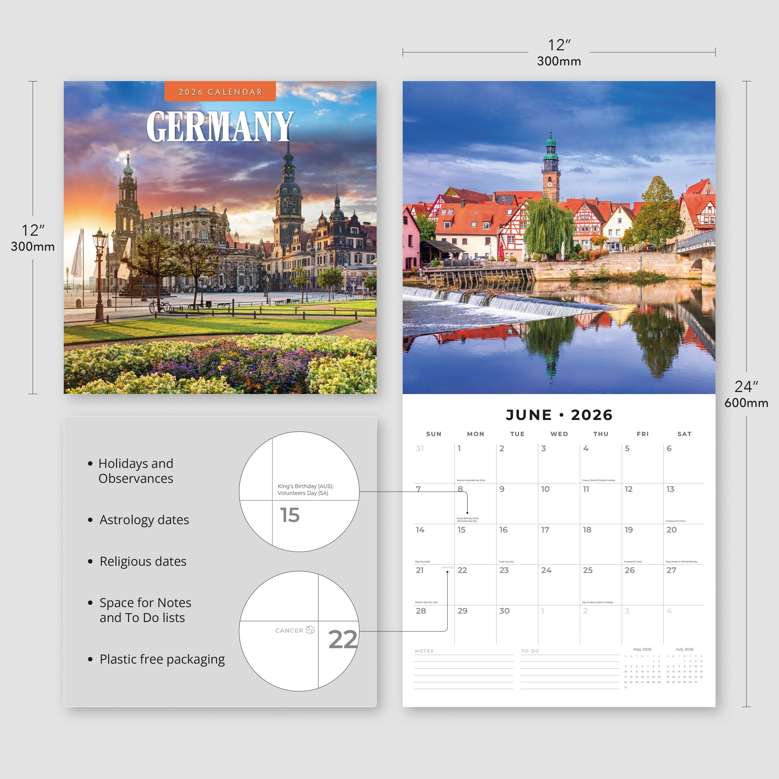 2026 Germany - Square Wall Calendar