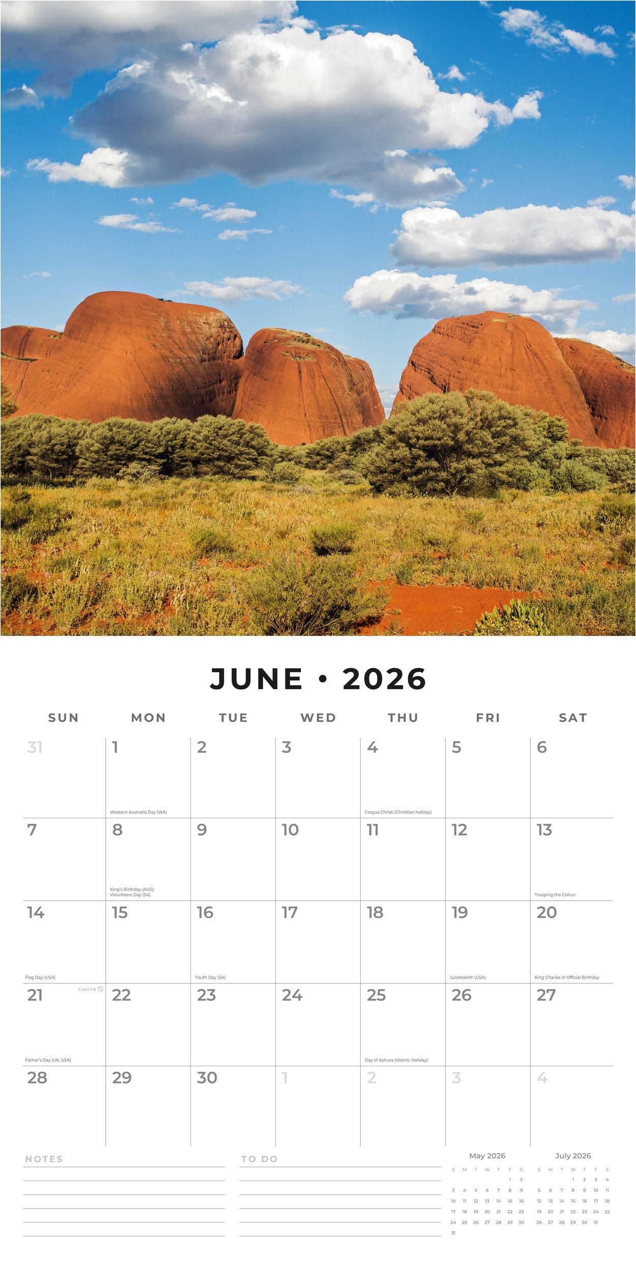 2026 Landmarks of Australia - Square Wall Calendar