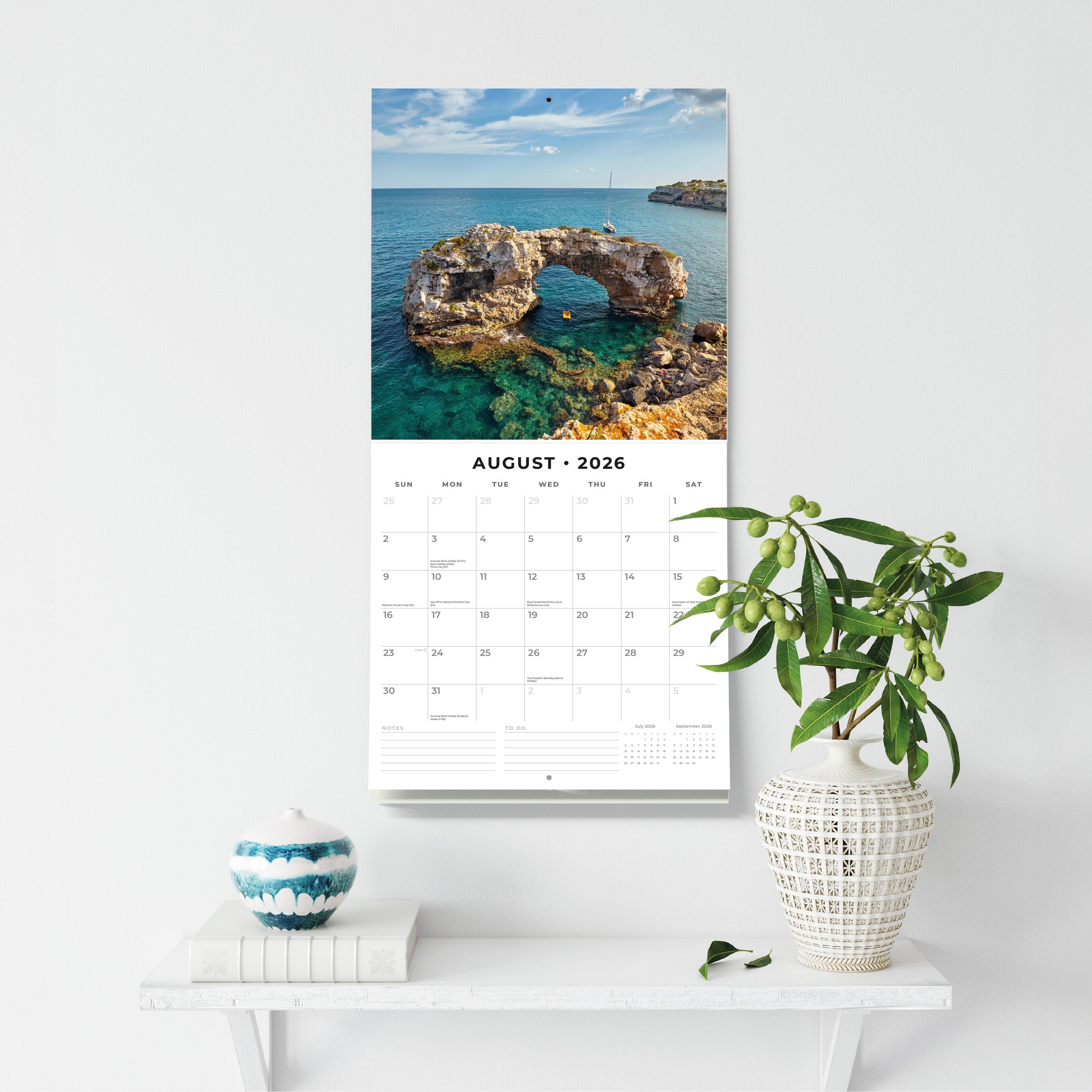 2026 Mediterranean - Square Wall Calendar