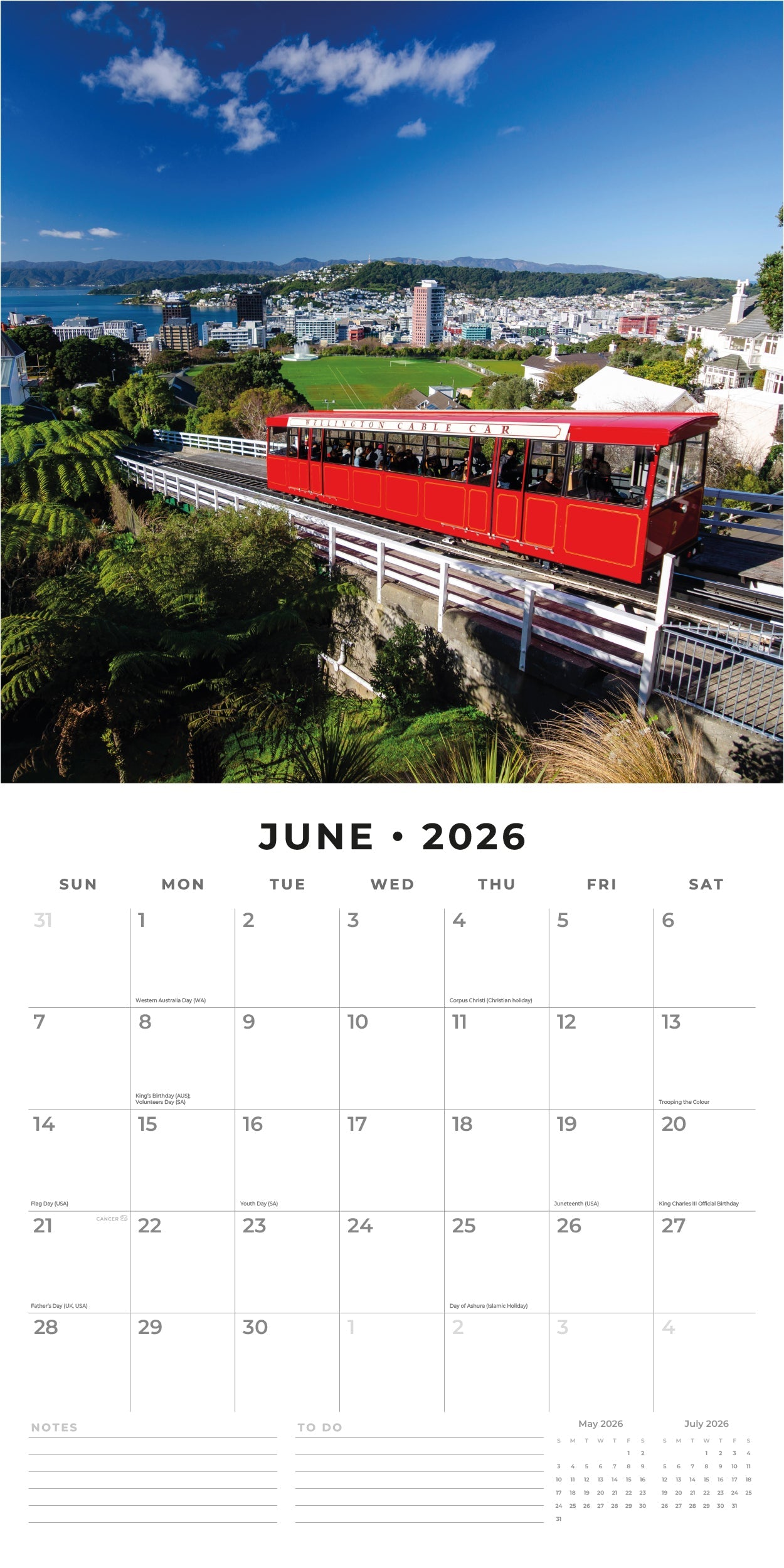 2026 New Zealand - Square Wall Calendar