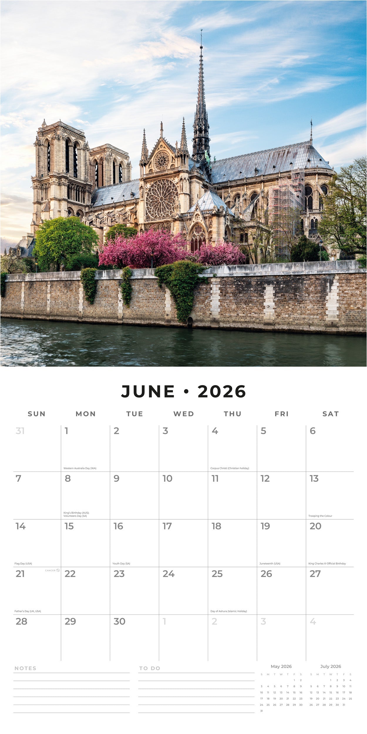 2026 Paris - Square Wall Calendar