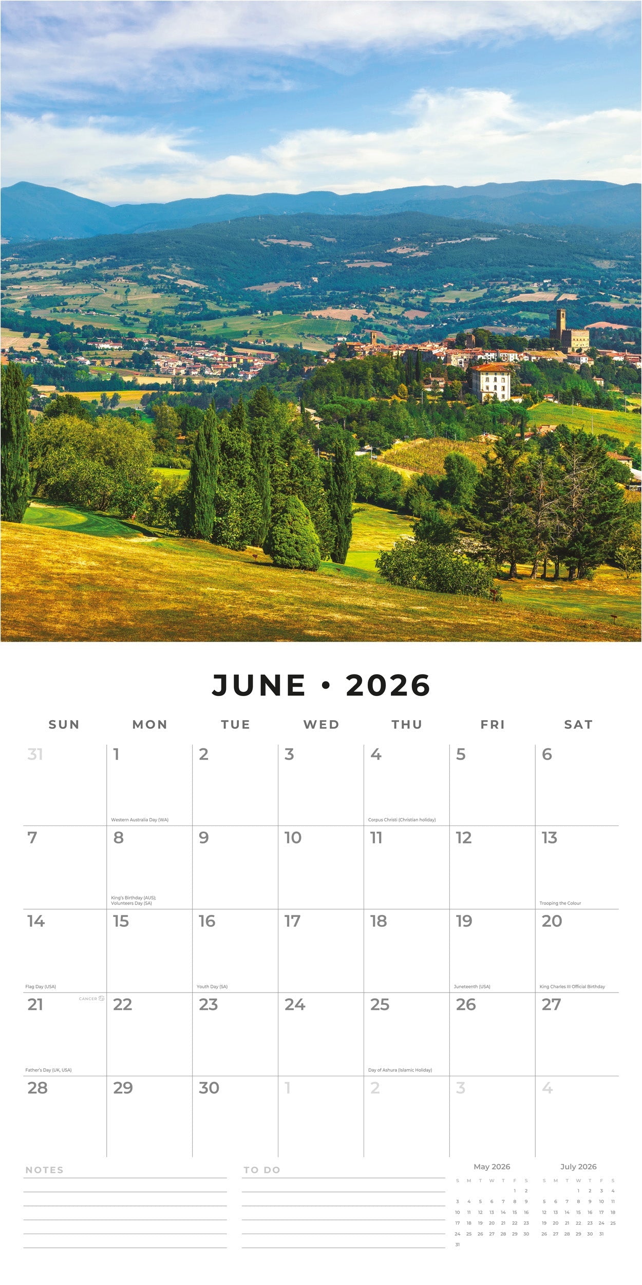 2026 Tuscany - Square Wall Calendar