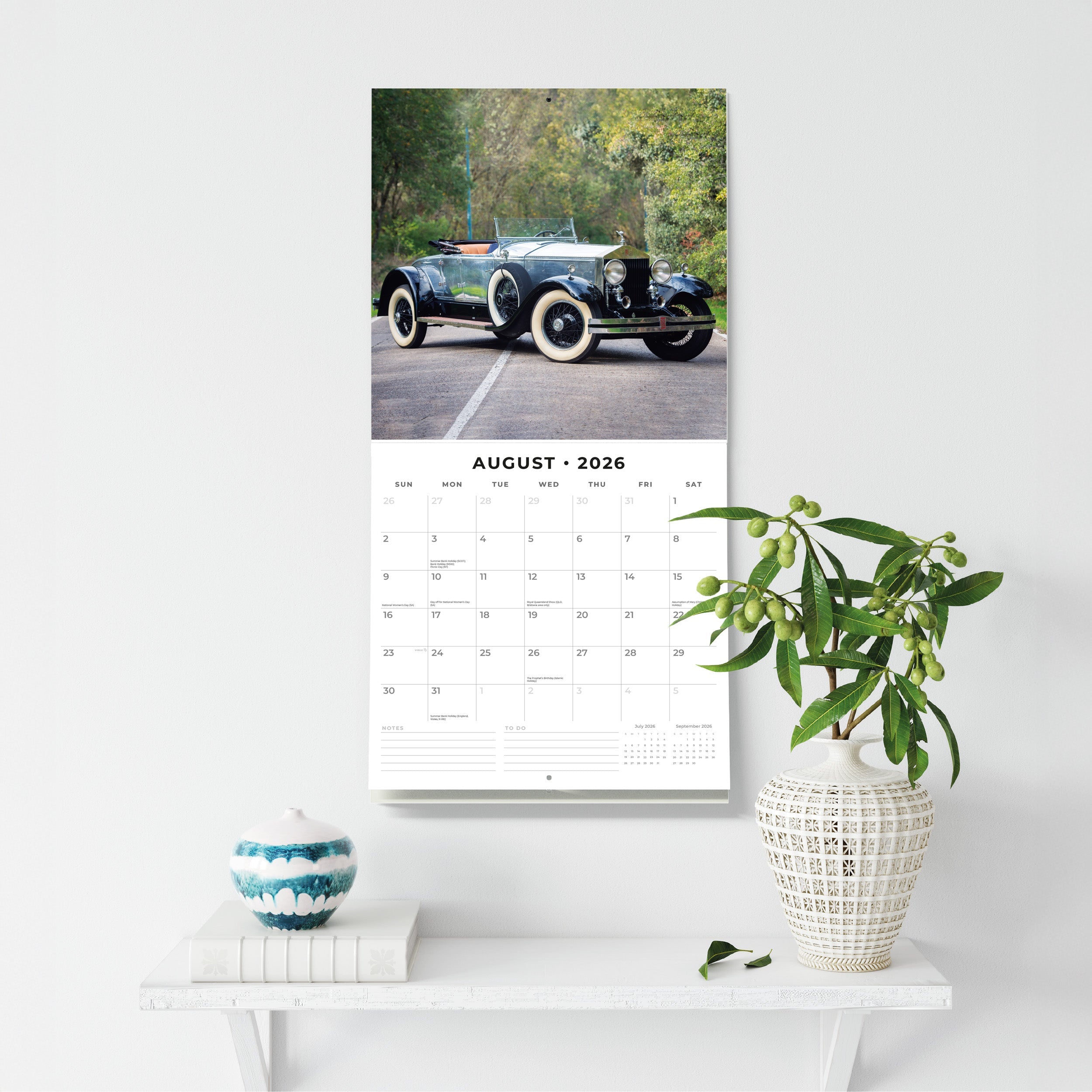 2026 British Classics - Square Wall Calendar