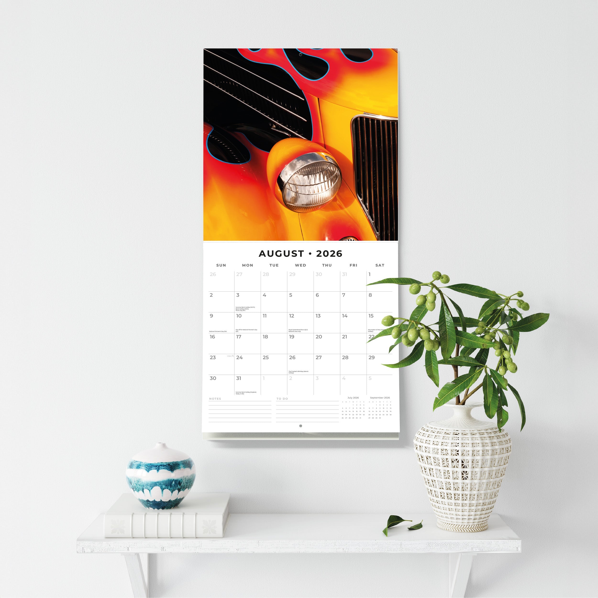 2026 Custom Cars - Square Wall Calendar