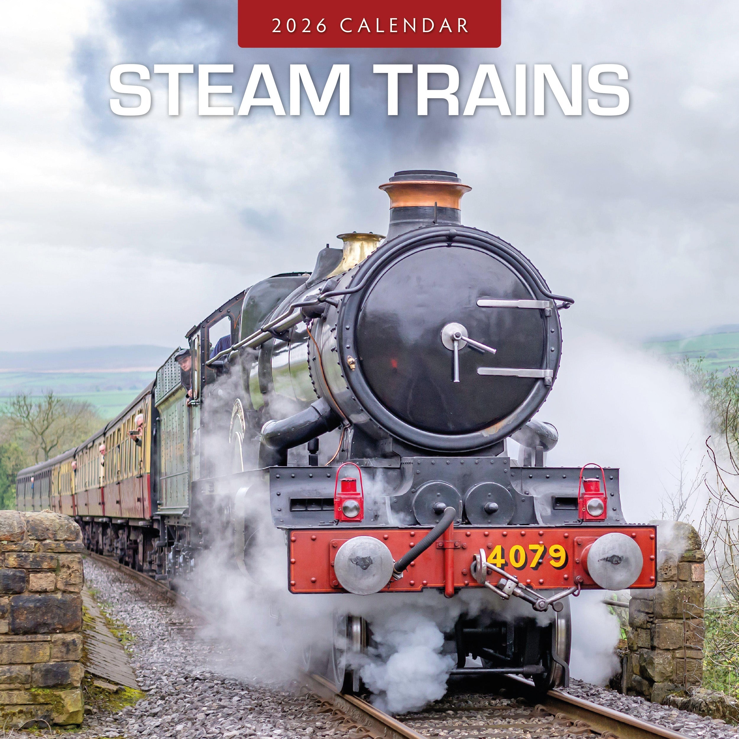 2026 Steam Trains - Square Wall Calendar