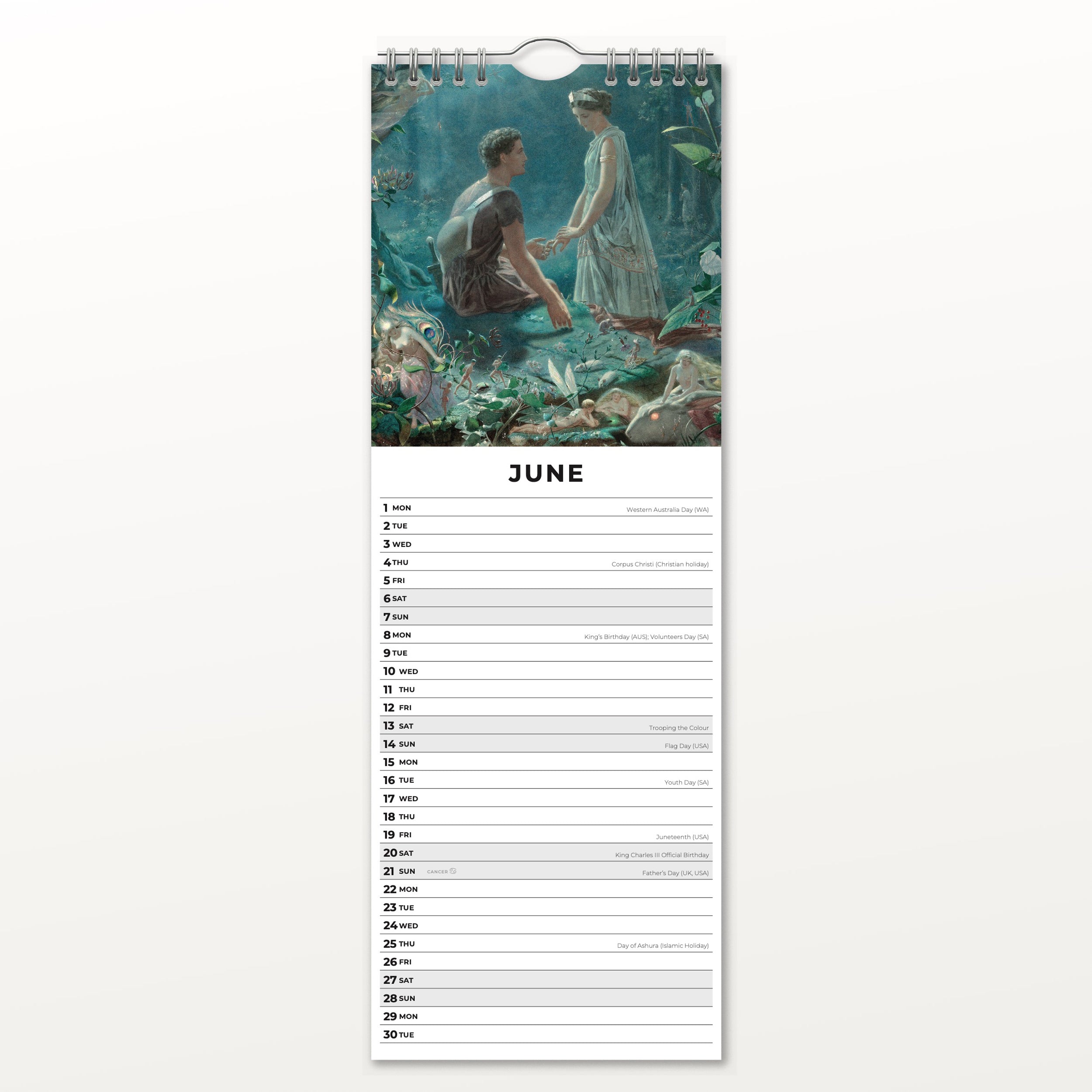 2026 Fairies - Slim Wall Calendar