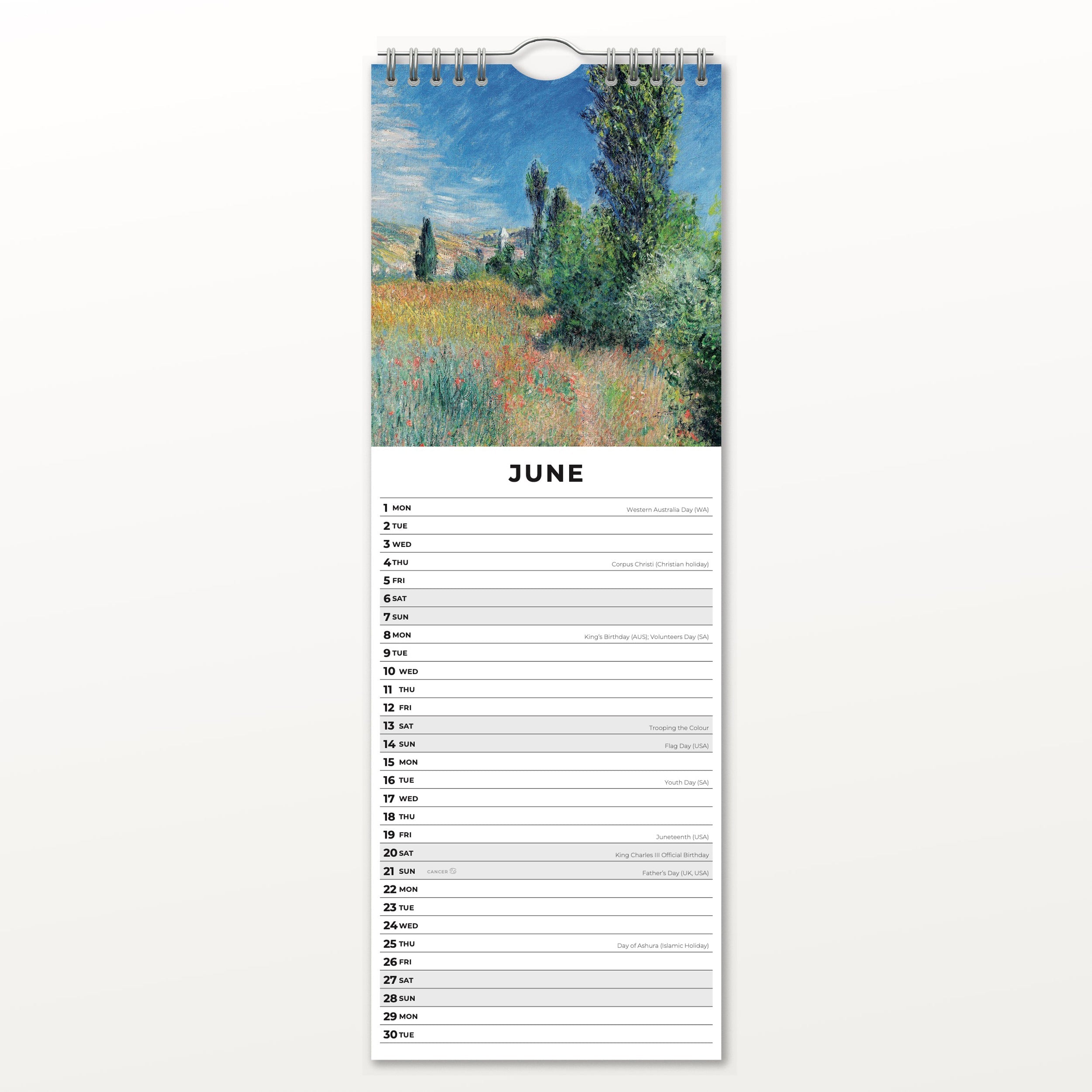 2026 Monet - Slim Wall Calendar