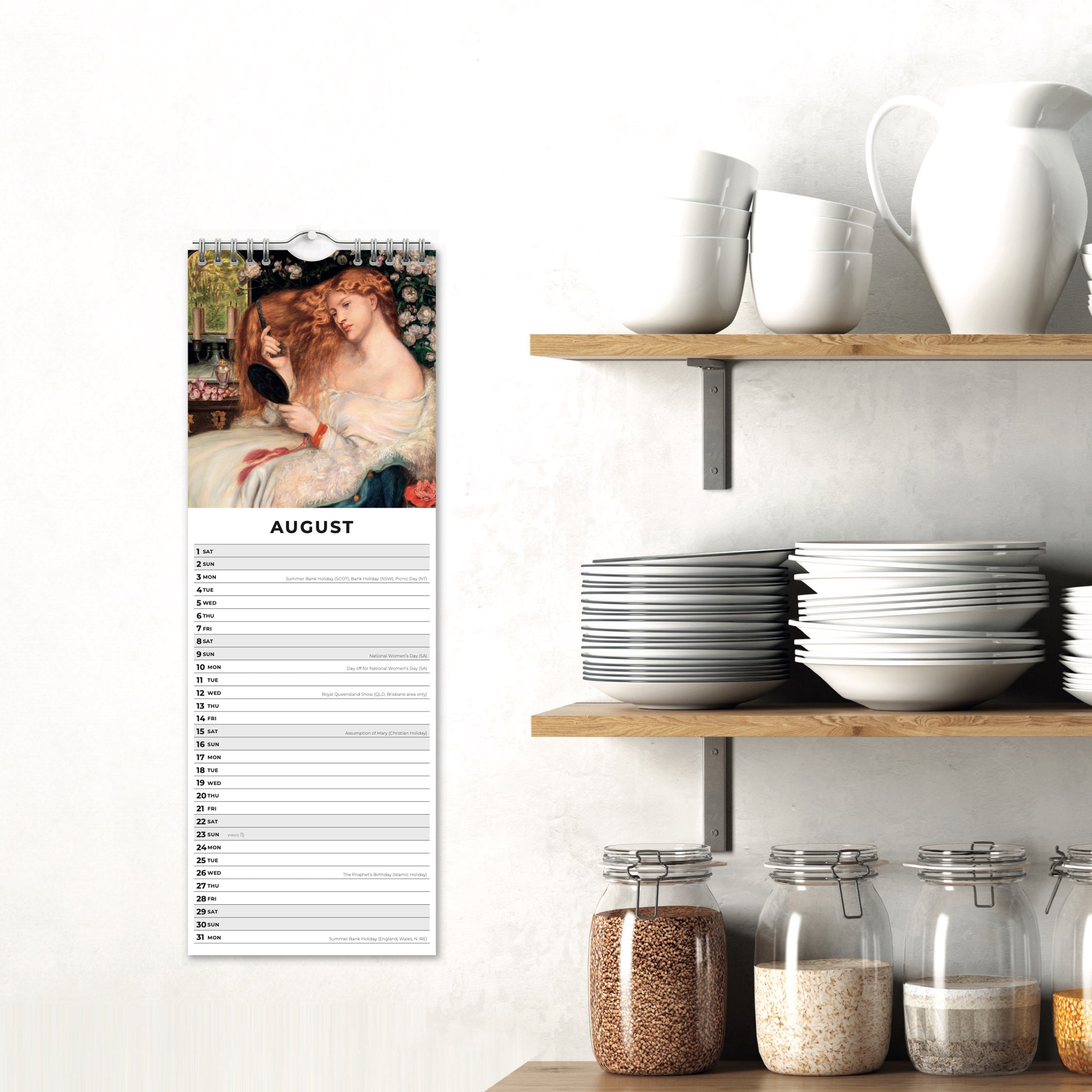 2026 Pre-Raphaelites - Slim Wall Calendar